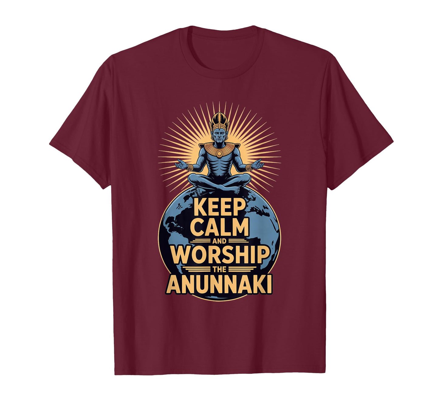 Worship The Anunnaki Calmly Enki Sumerian Ancient Gods T-Shirt