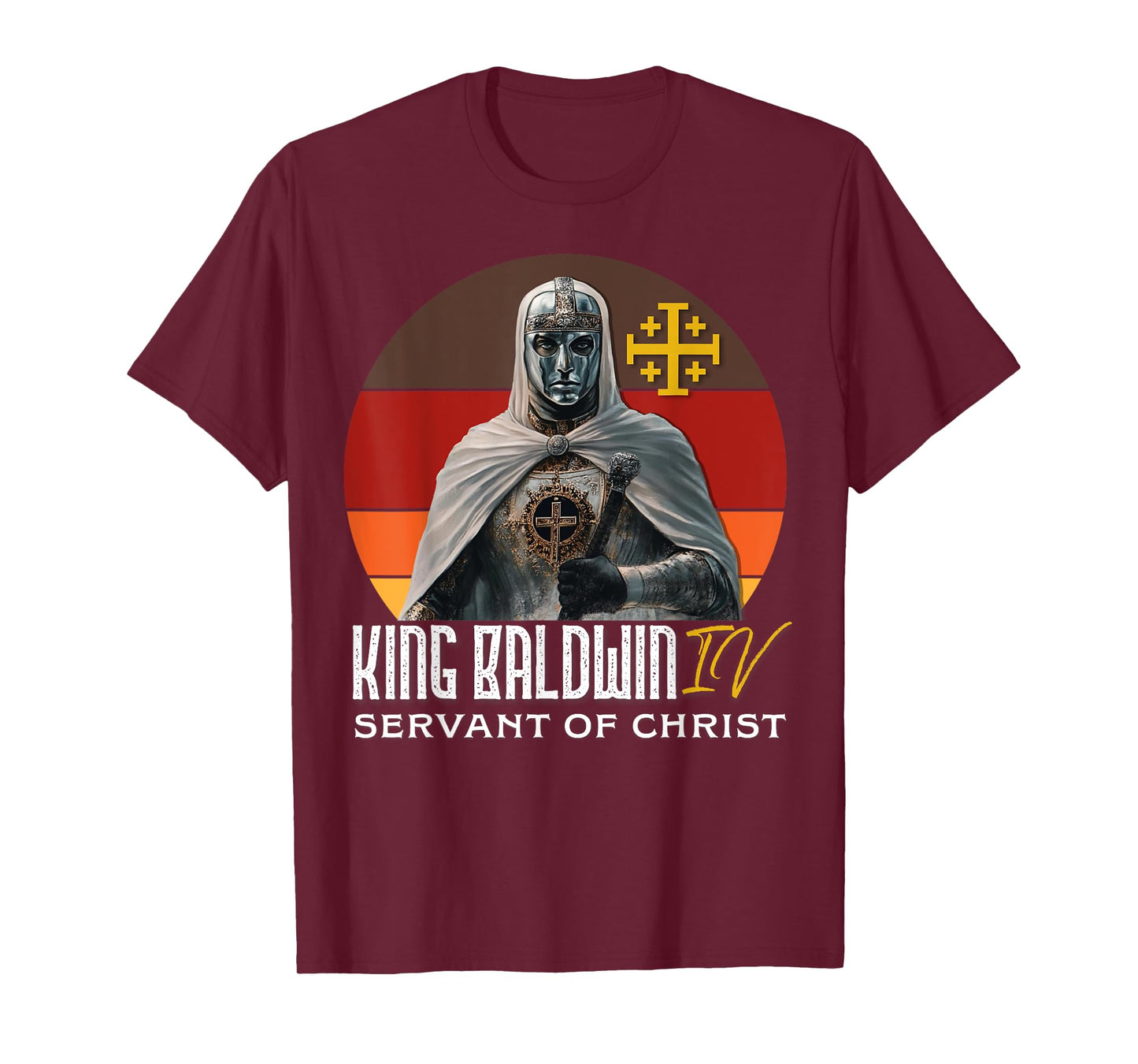King Baldwin IV Jerusalem Cross Catholic T-Shirt