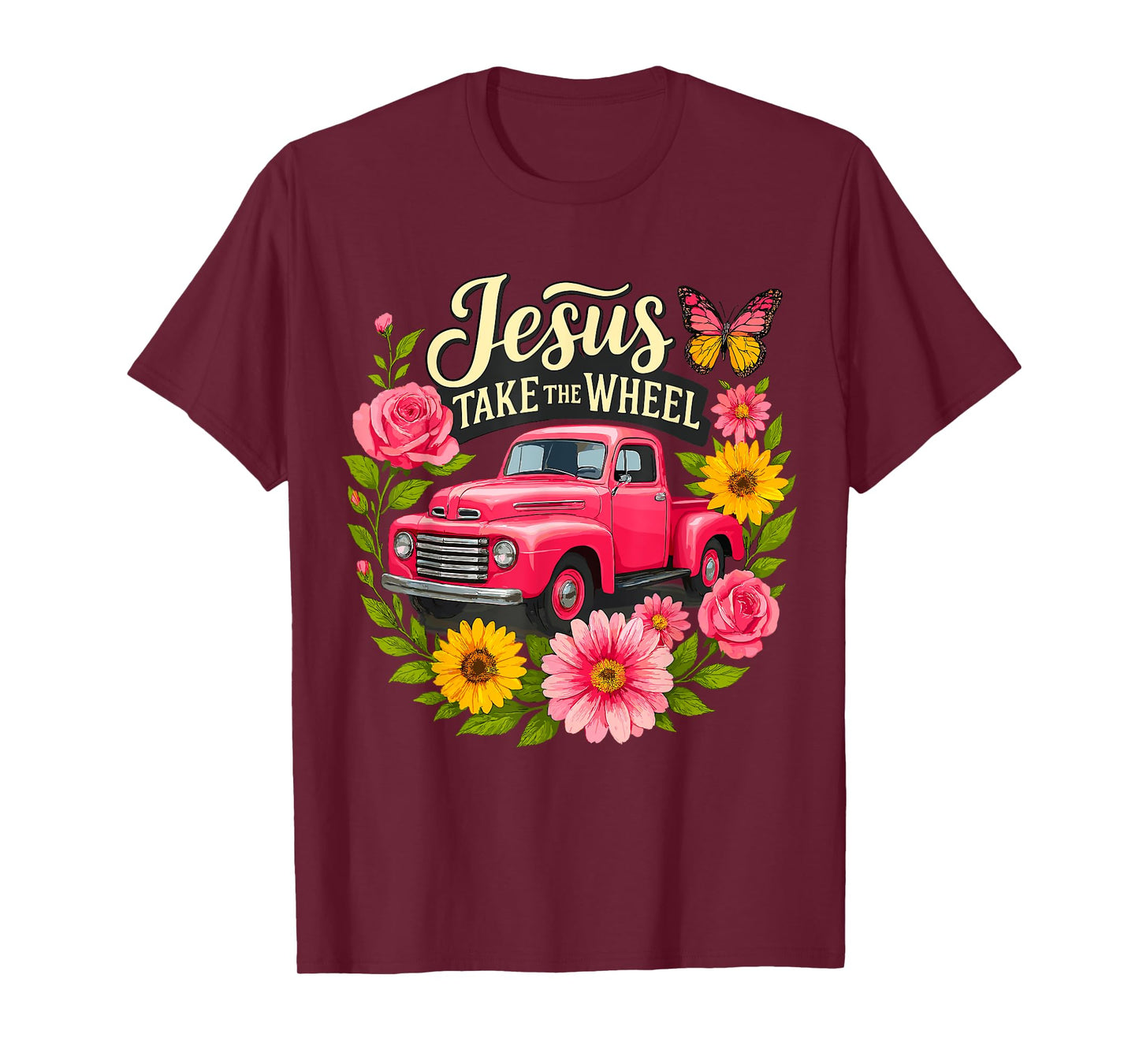 Jesus Take the Wheel Truck Christian T-Shirt