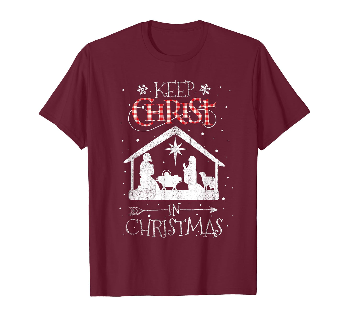 BORN Keep Christ In Christmas Nativity Jesus Christian Kids Unisex Black Cotton Polyester T-Shirt