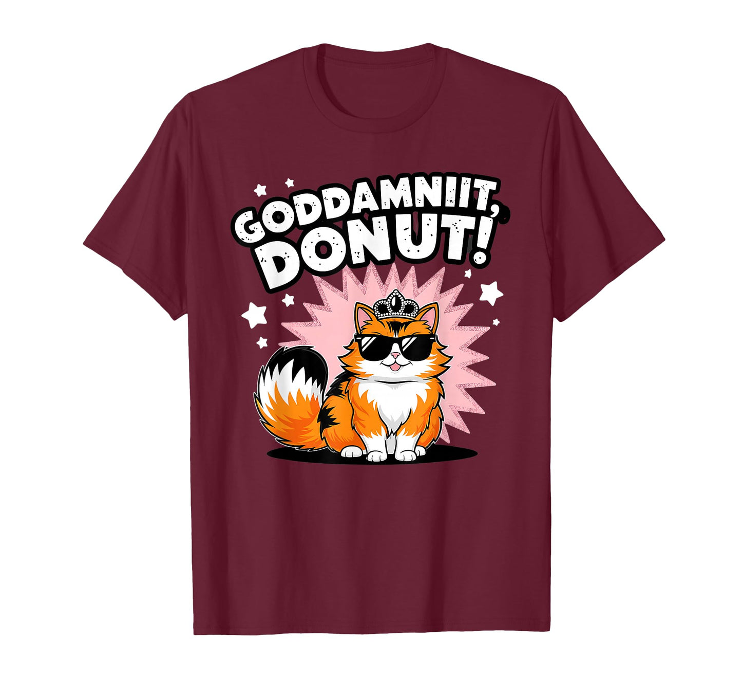 Funny Donut Quote Goddammit Donut cute Cat T-Shirt