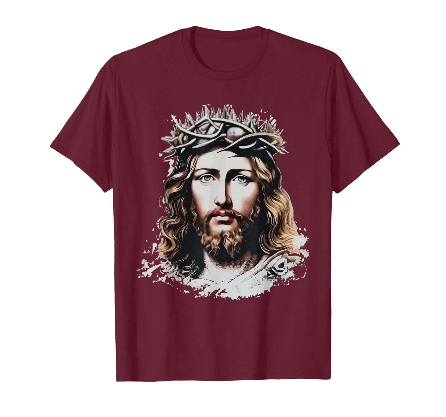 Face of Jesus Christ Crown of Thorns Catholic Faith T-Shirt
