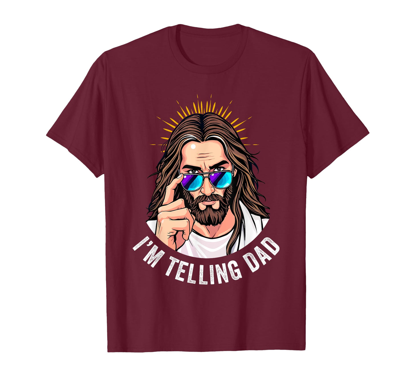 Funny Jesus I'm Telling Dad Religious T-Shirt
