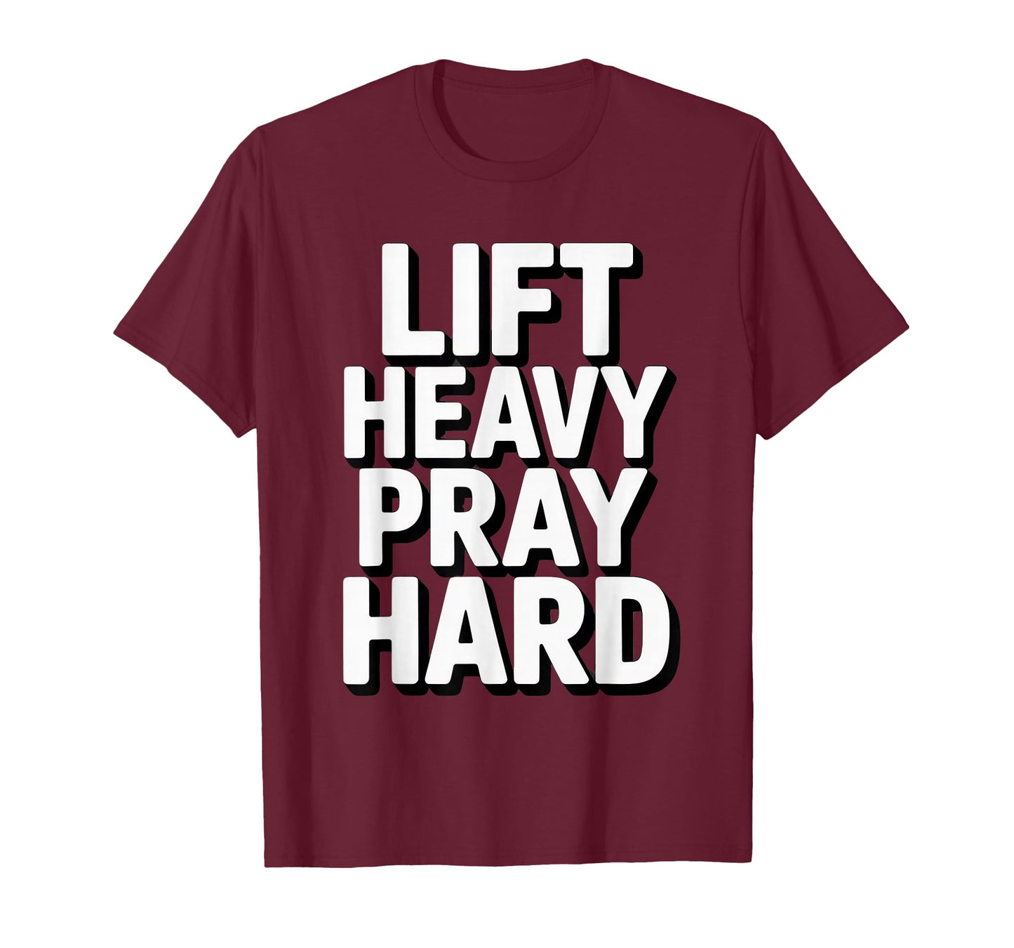 Lift Heavy Pray Hard Tshirt Gym Christian Gift Jesus Faith T-Shirt