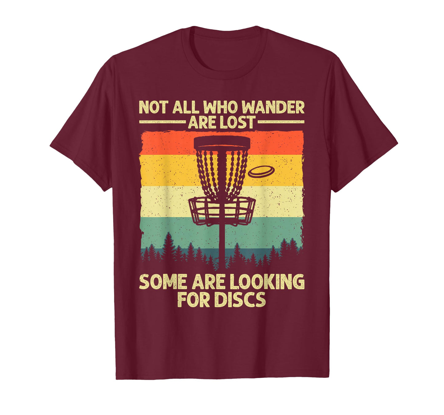 Funny Disc Golf Art For Men Women Kids Disc Golfer Disc Golf T-Shirt