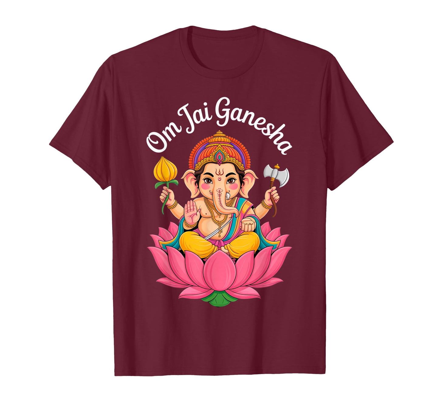 Hindu Ganesha Puja Elephant God India Meditation Yoga Murti T-Shirt