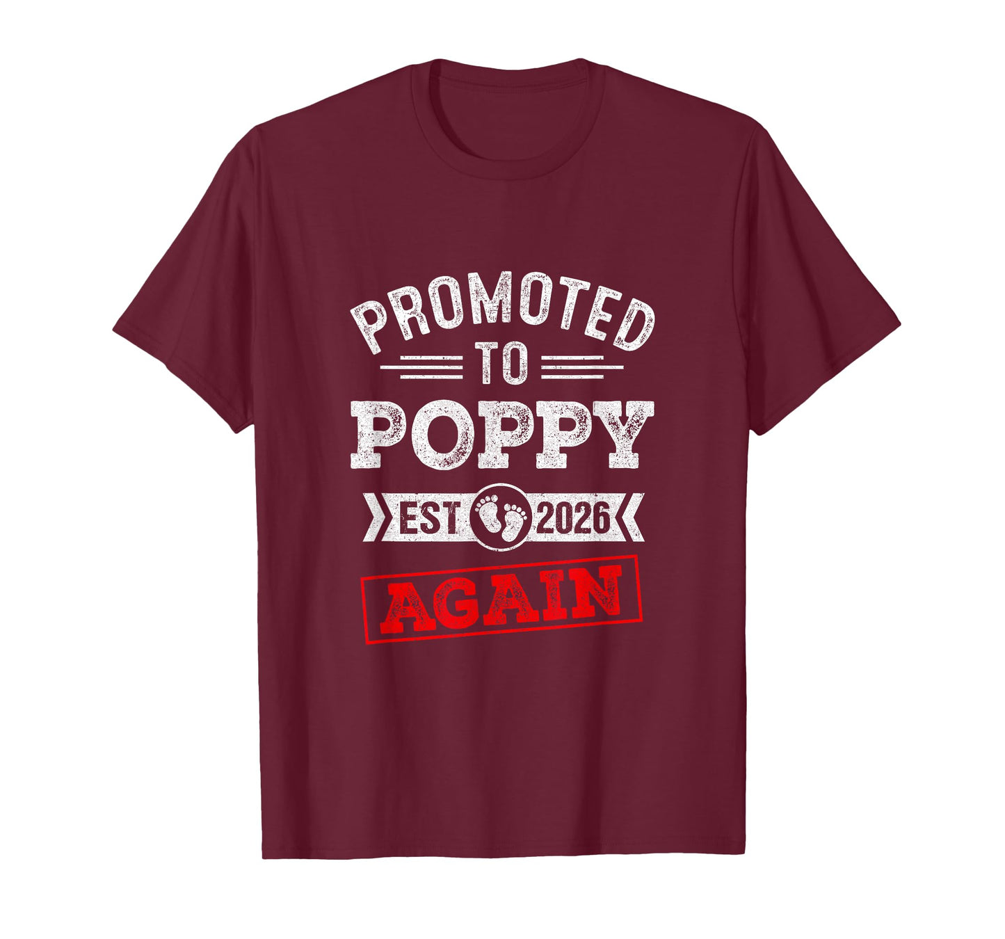 Promoted To Poppy Again 2026 Pregnancy Announcement T-Shirt