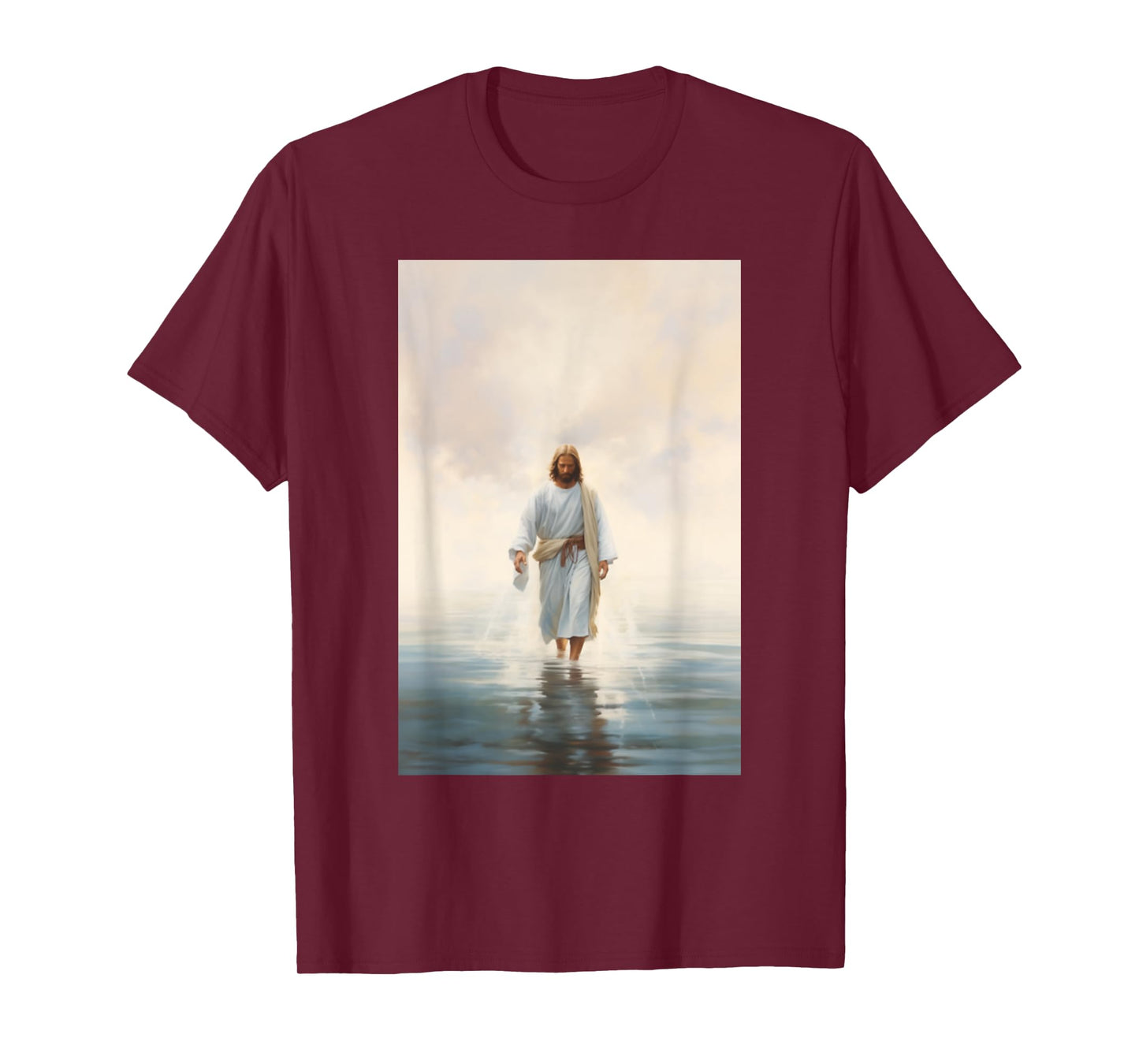 Jesus Walking On Water Christian Bible Faith God T-Shirt