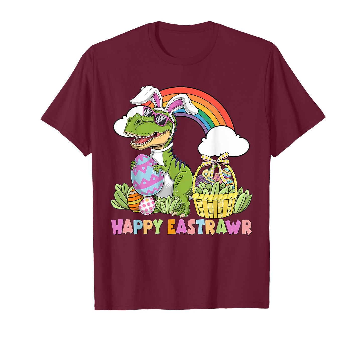 Happy Eastrawr With T-Rex Dinosaur For Toddler Easter T-Shirt