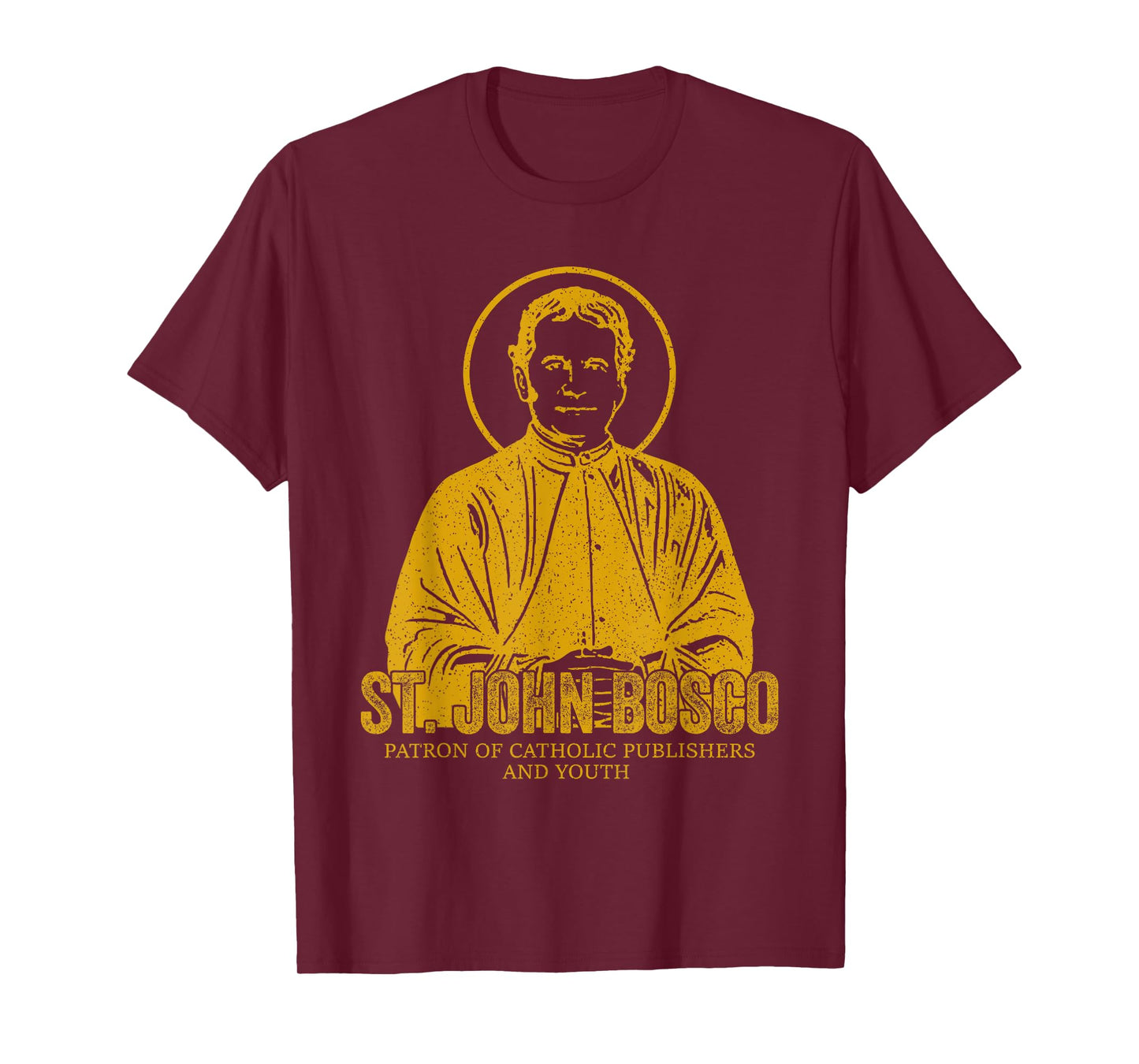 Catholicism Gold St. John Bosco Catholic Christian Saint T-Shirt