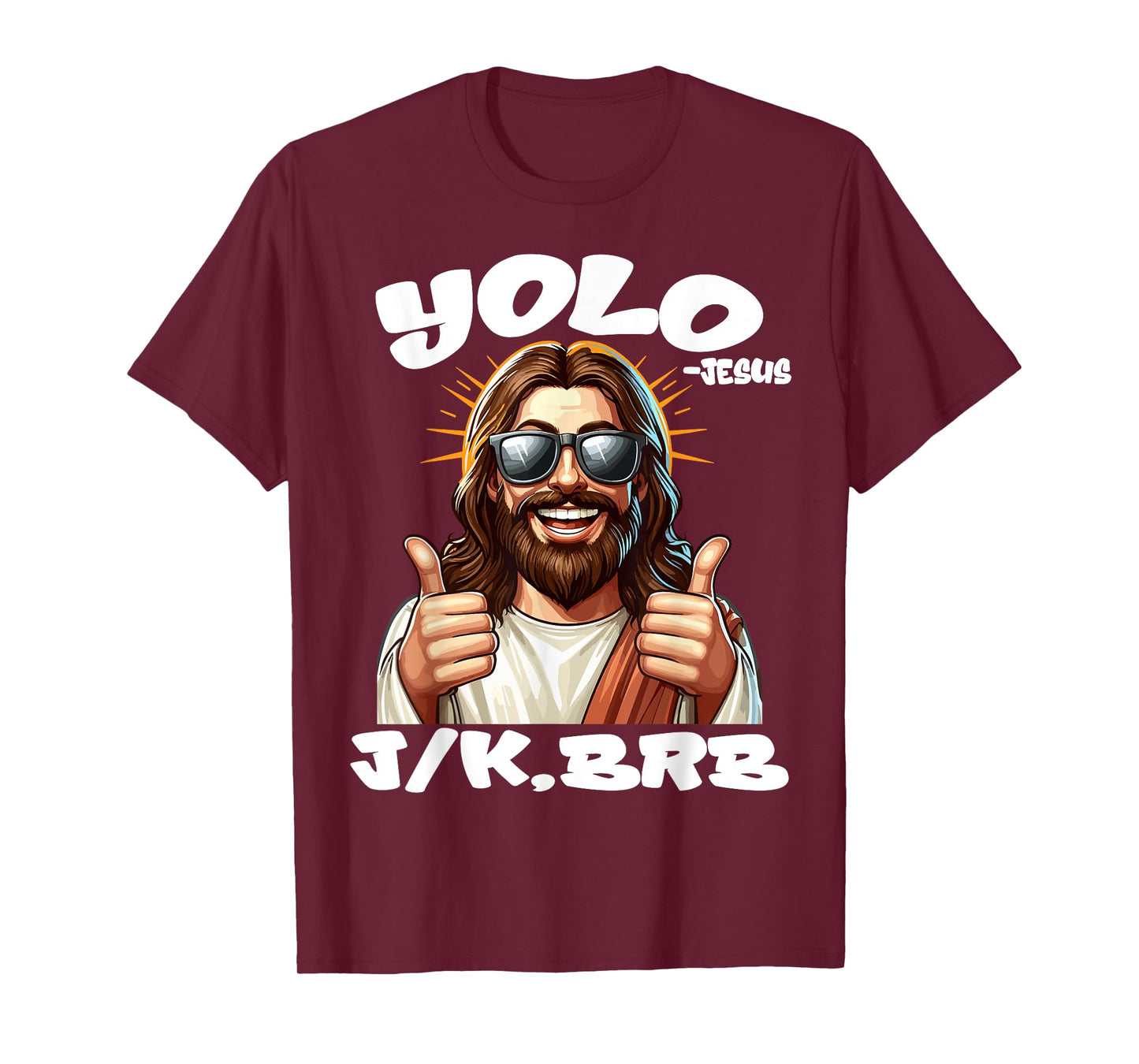 YOLO JK BRB JESUS Christians Easter Day Funny Resurrection T-Shirt