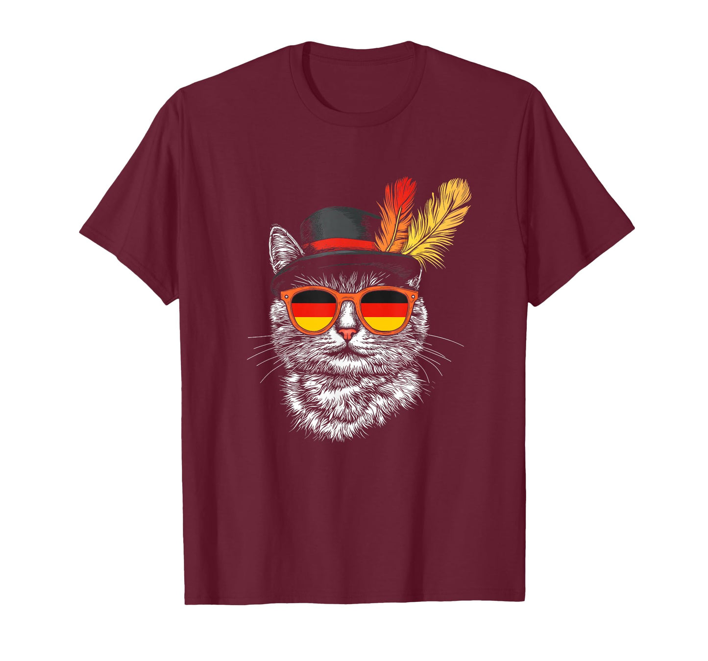 Cute Cat German Flag Oktoberfest Costume Germany Festival T-Shirt