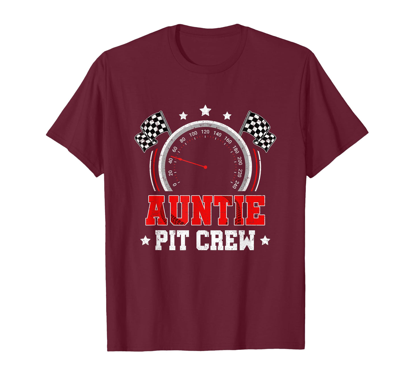Auntie Pit Crew Race Car Birthday Party Racing Family T-Shirt