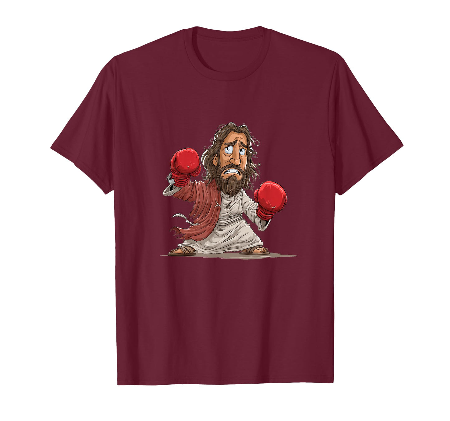 Pretty Sporty Jesus Christ with Boxing Gloves for Fight Fans T-Shirt
