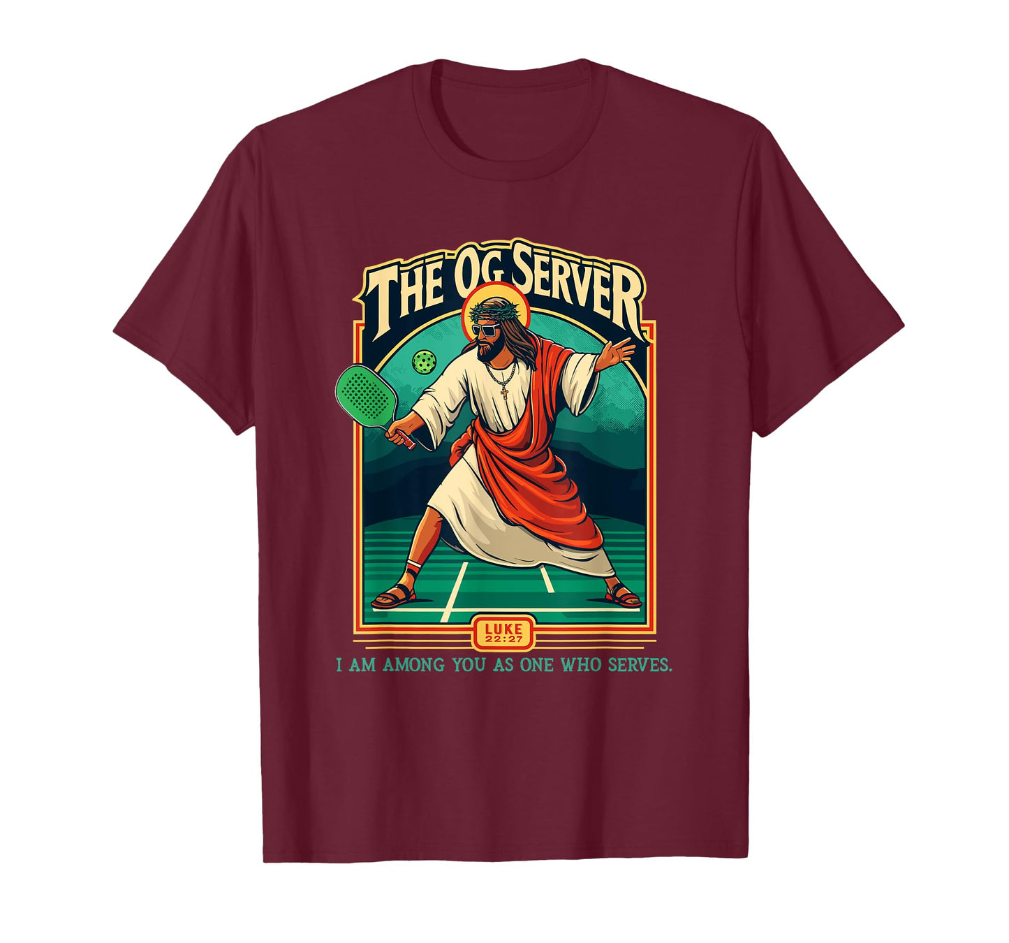 Christian Pickleball Jesus OG Server Religious Player T-Shirt