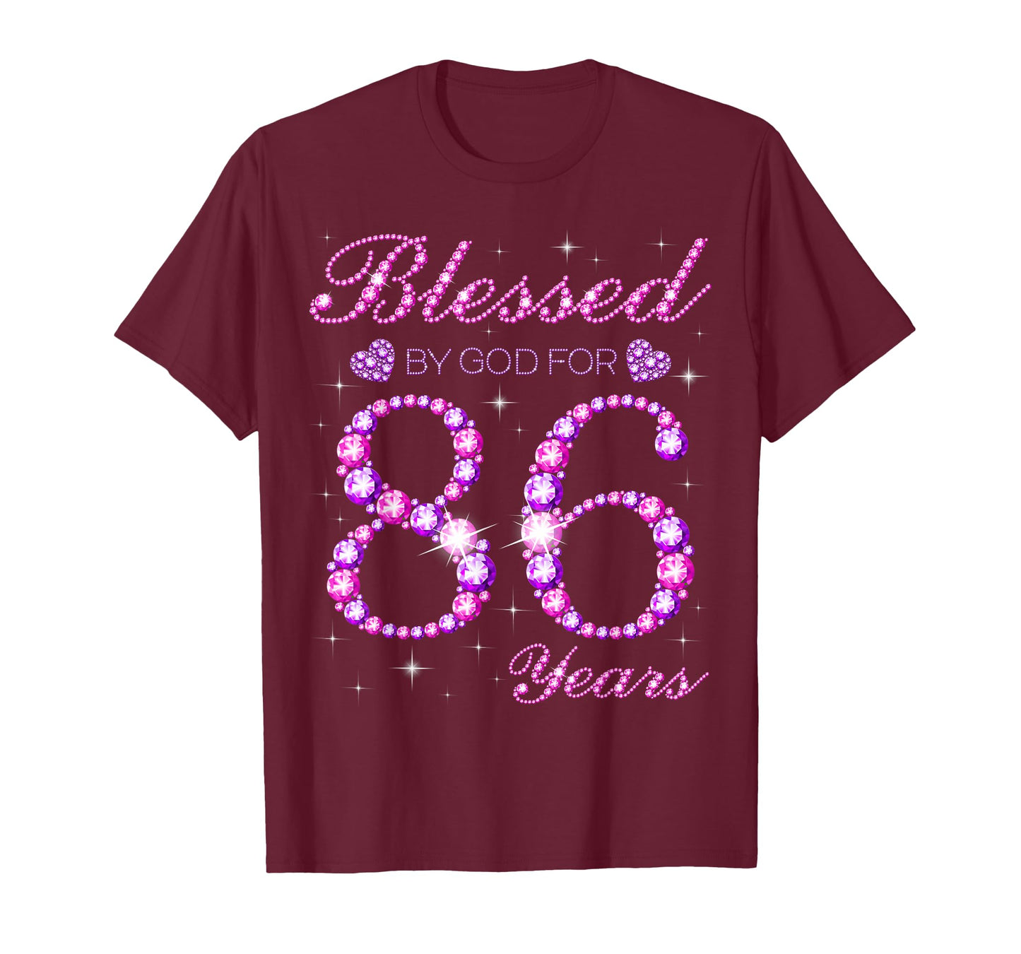 Blessed by God for 86 Years Old 86th Birthday Party T-Shirt