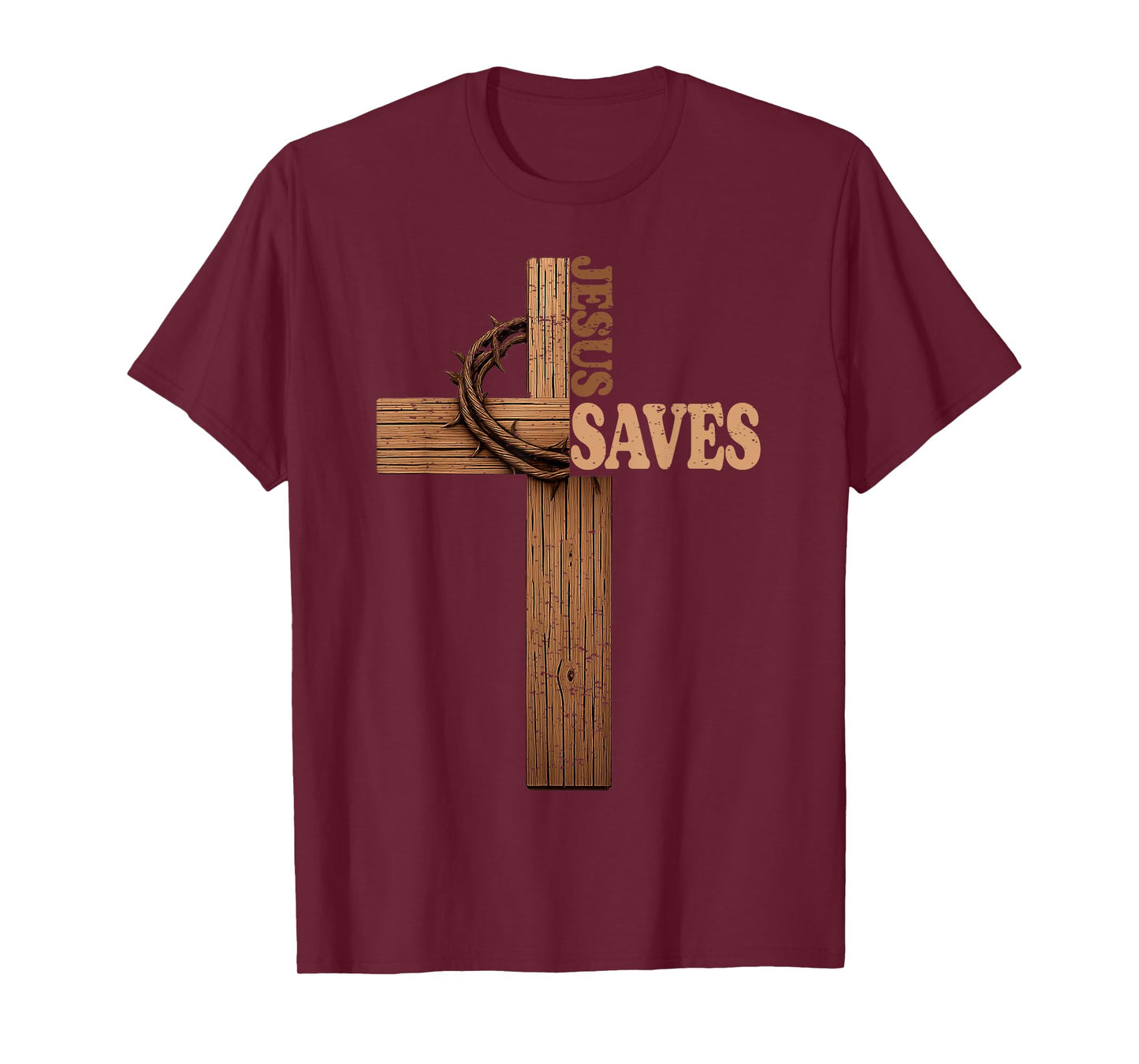Jesus Saves Cross Subtle Christian Bible Religious Faith God T-Shirt
