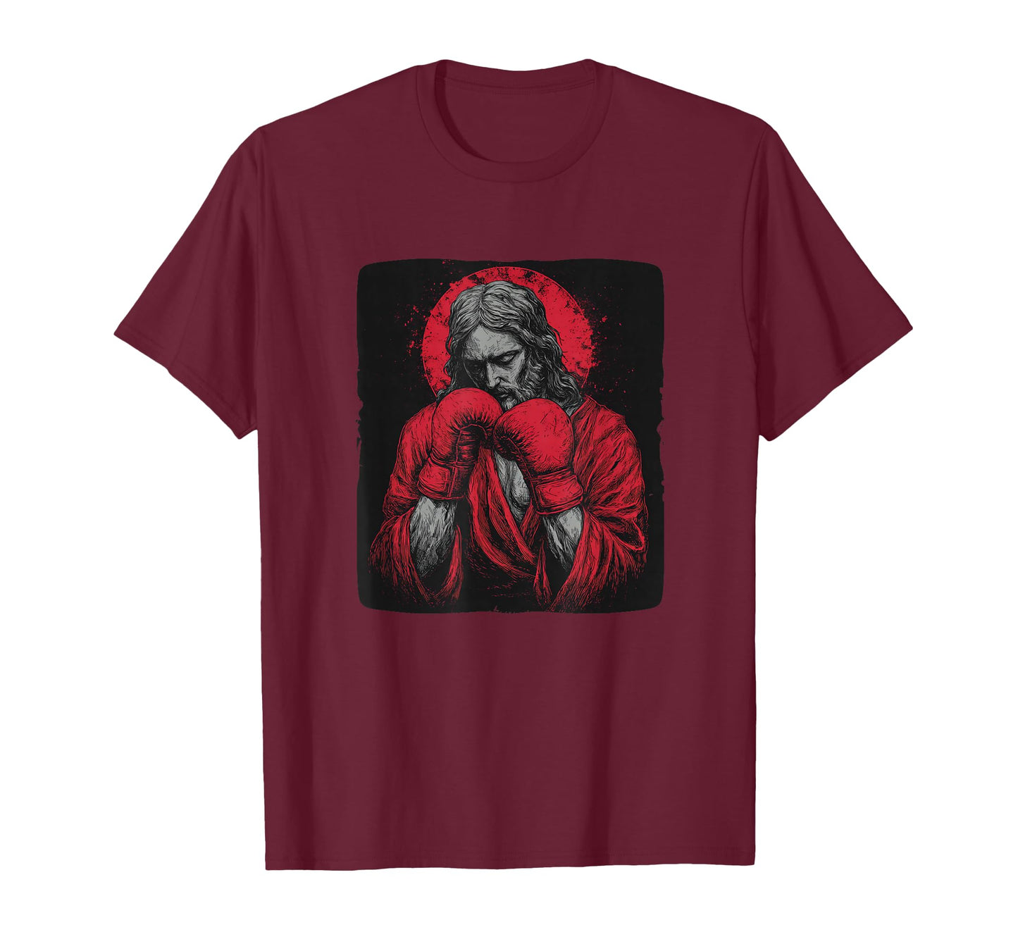 Funny Jesus with Boxing Gloves for God Lovers and Believer T-Shirt
