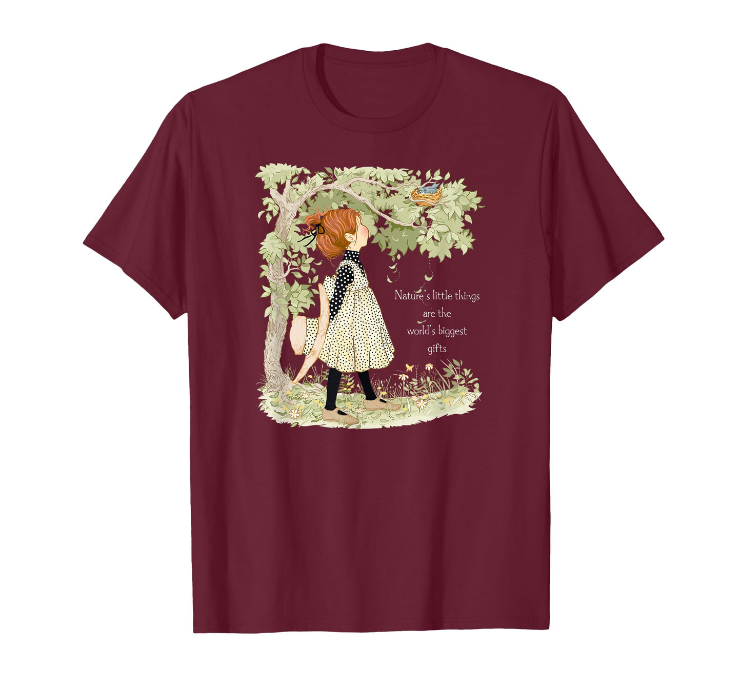 Holly Hobbie Classic Natures Little Things Light Text T-Shirt
