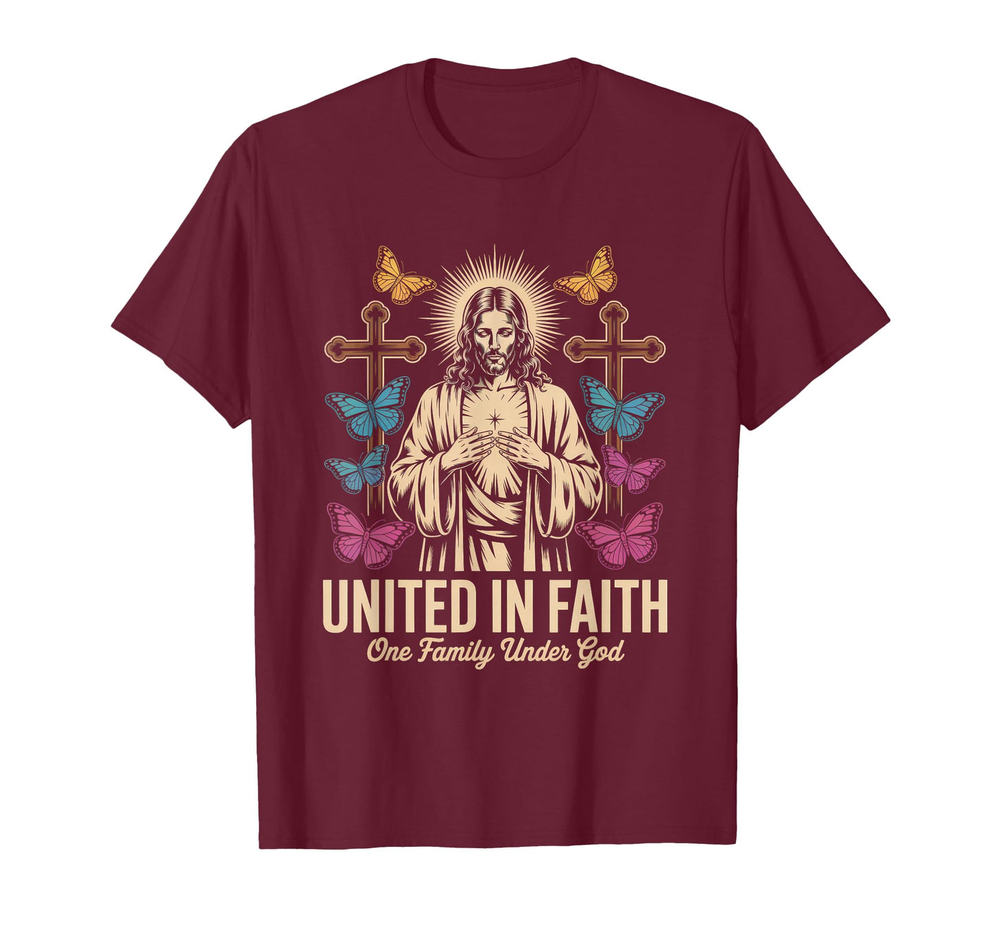 United in Faith Vintage Jesus Christian Streetwear T-Shirt