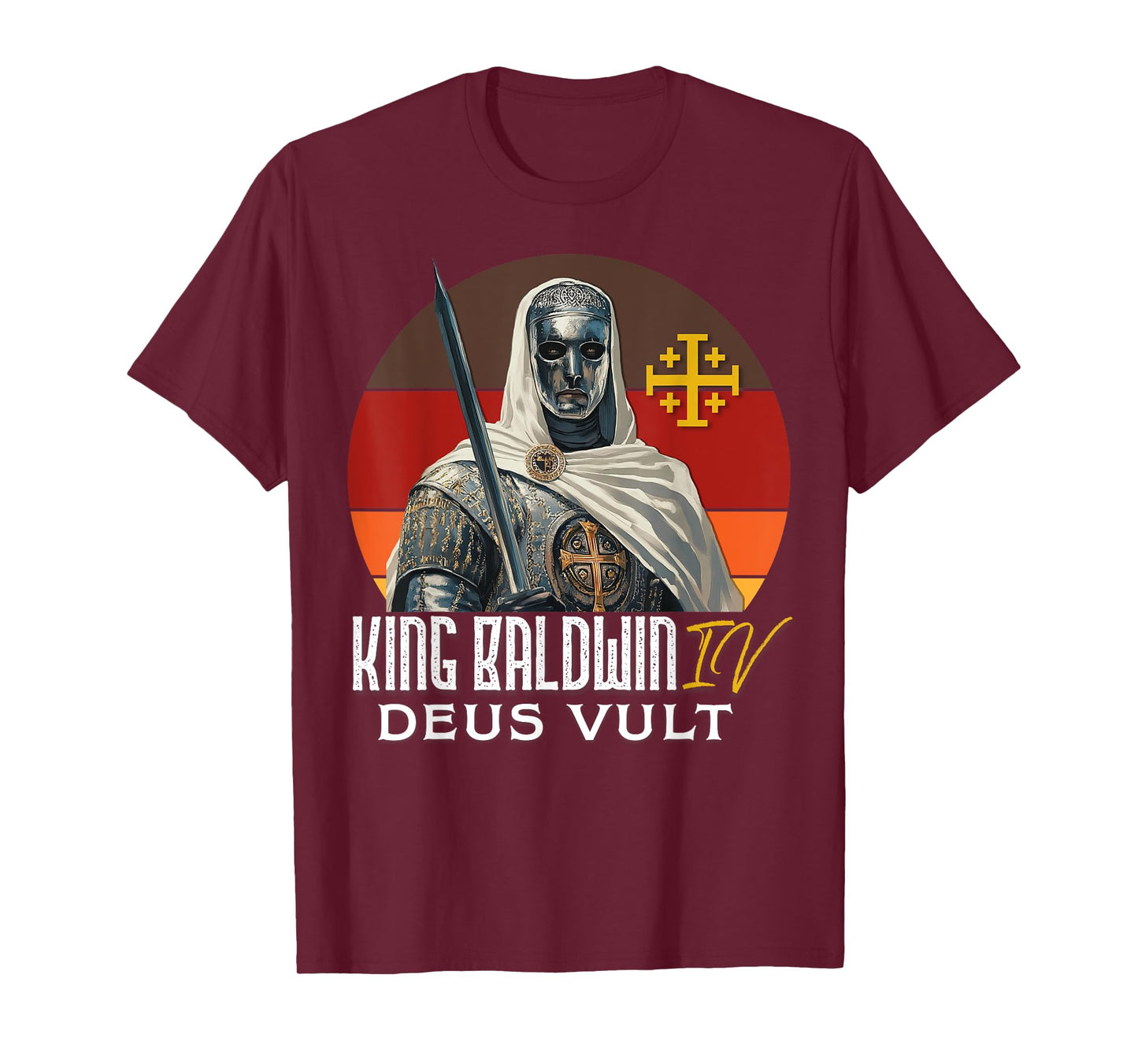 King Baldwin IV Jerusalem Cross Catholic T-Shirt
