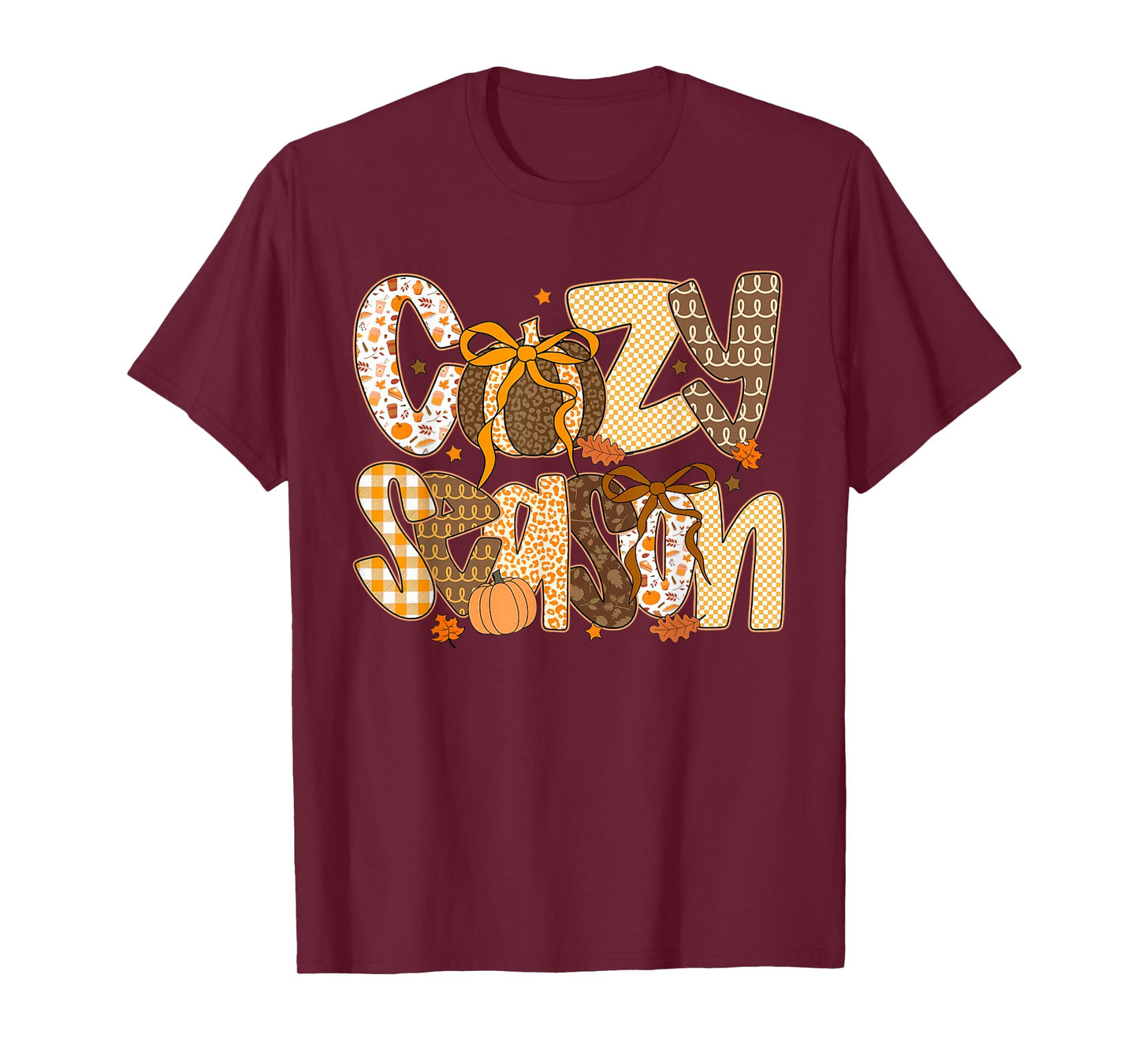 Fall Season Cozy Vibes Vintage Cute Winter Quote T-Shirt