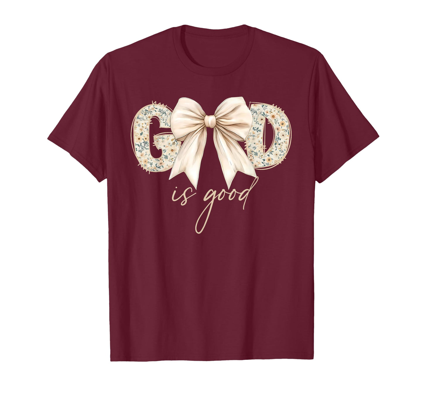 God is Good Coquette Bow Jesus Christian Faith Religious T-Shirt