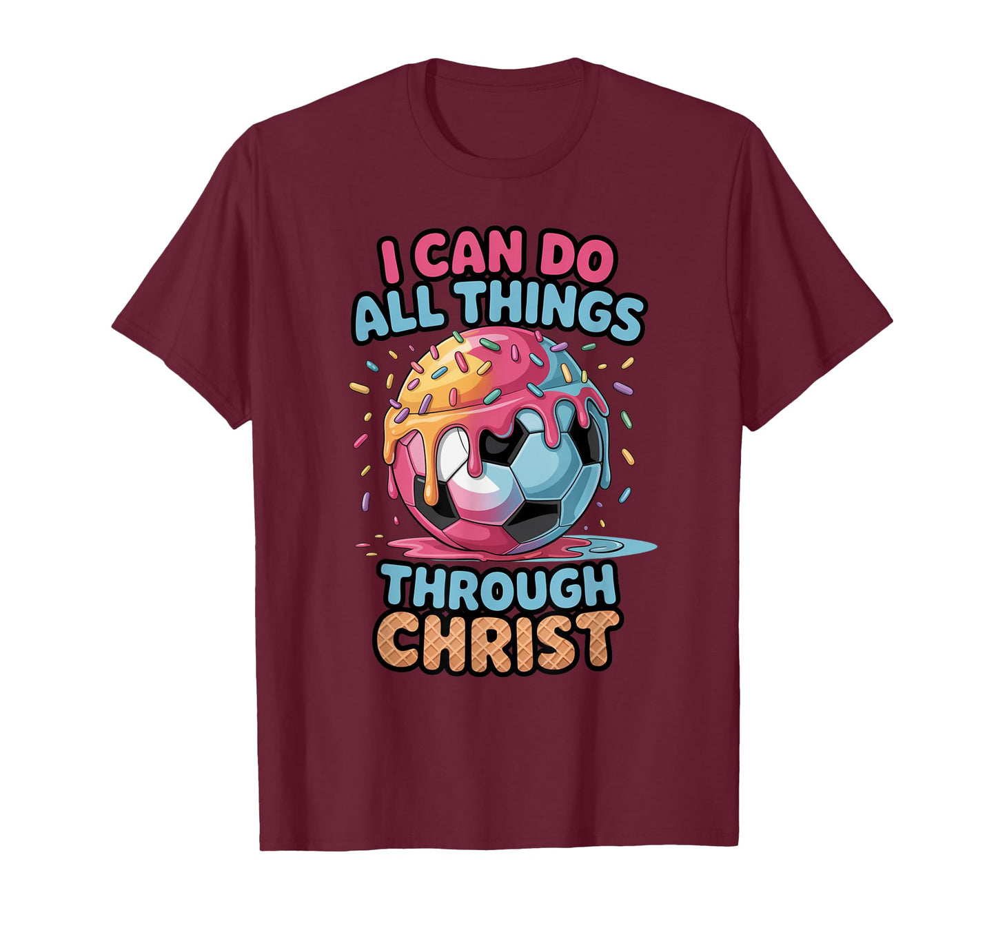Christian Soccer Shirts Boys Kids Youth Philippians 4:13 T-Shirt