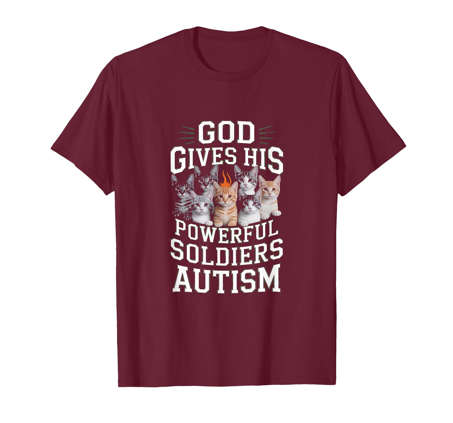 God-Gives His Most-Powerful-Autism Funny Cat Meme-Bootleg T-Shirt