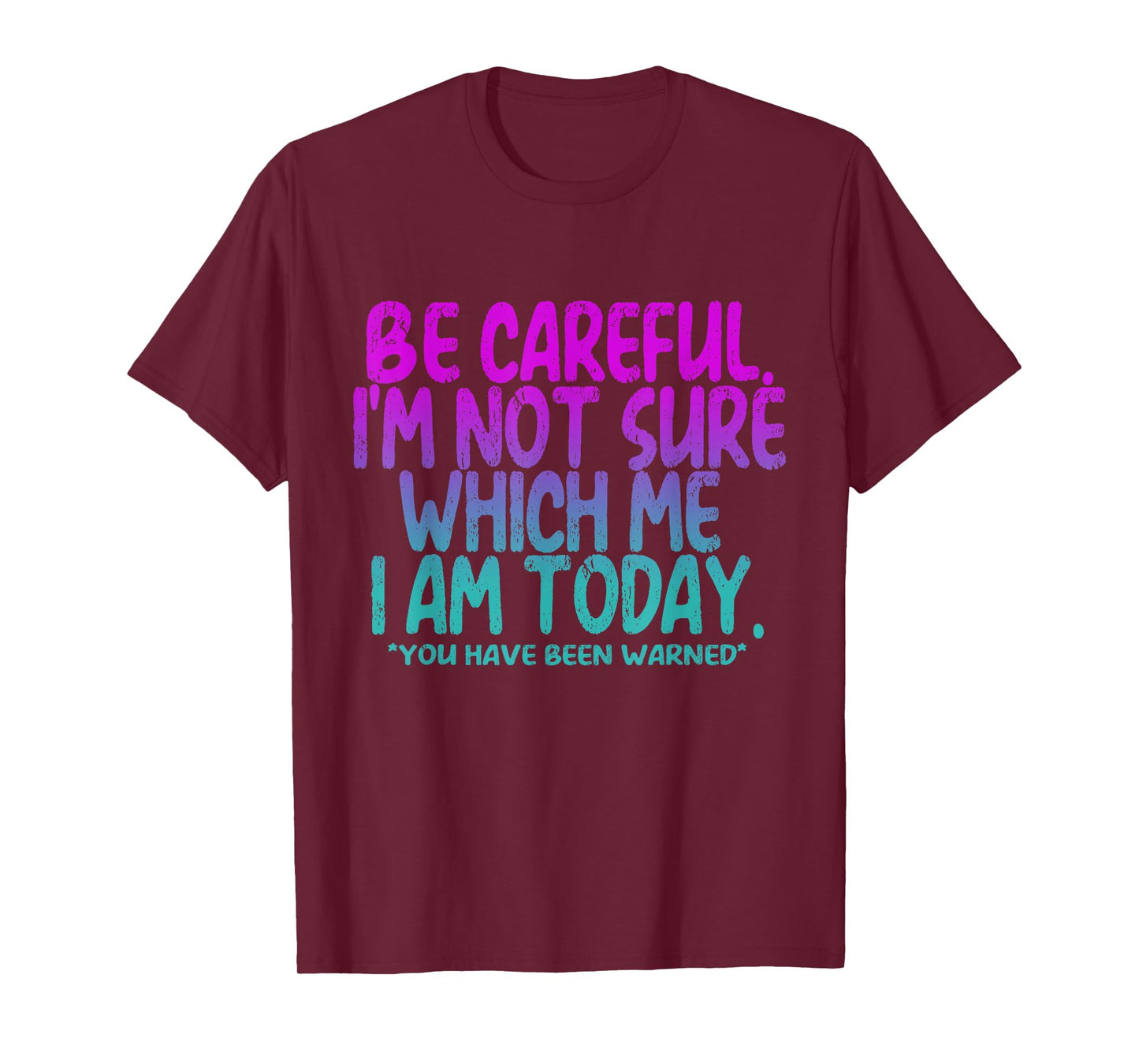 Be Careful I'm Not Sure Which Me Today You Have Been Warned T-Shirt