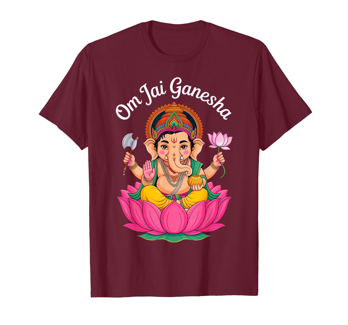 Hindu Ganesha Puja Elephant God India Meditation Yoga Murti T-Shirt