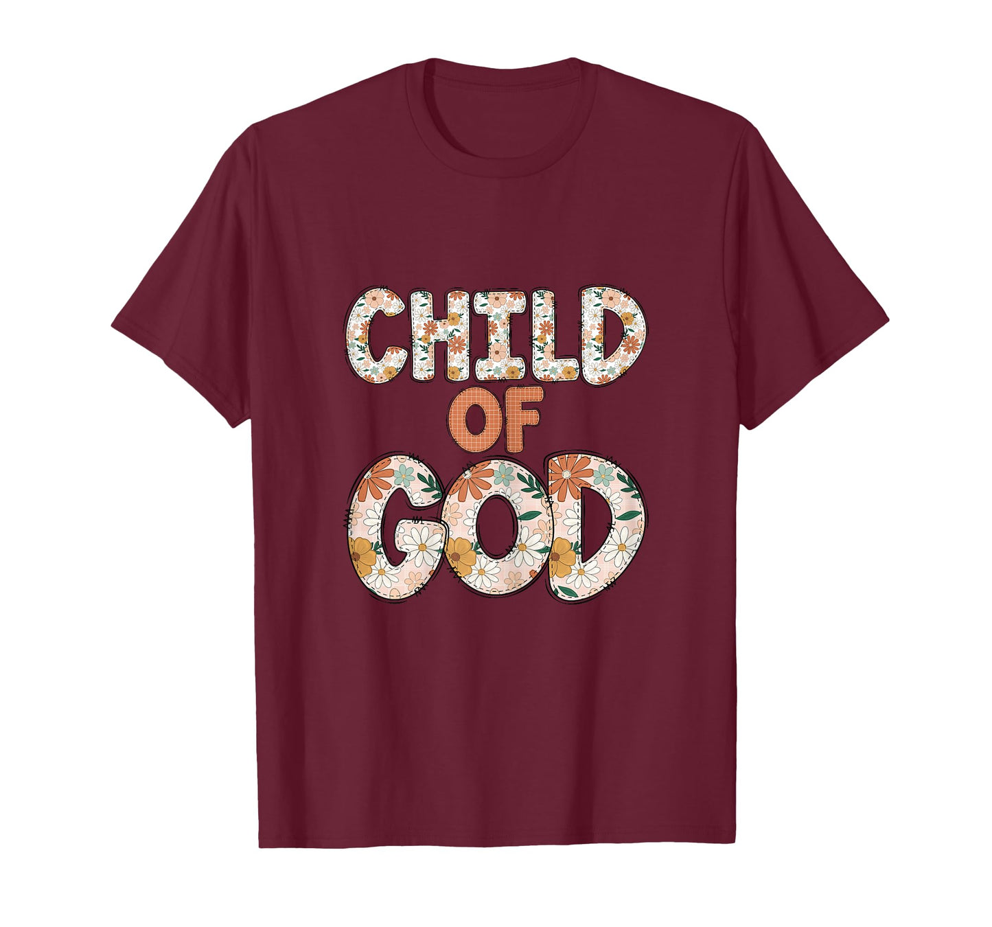 Faith Religious Floral Child Of God T-Shirt
