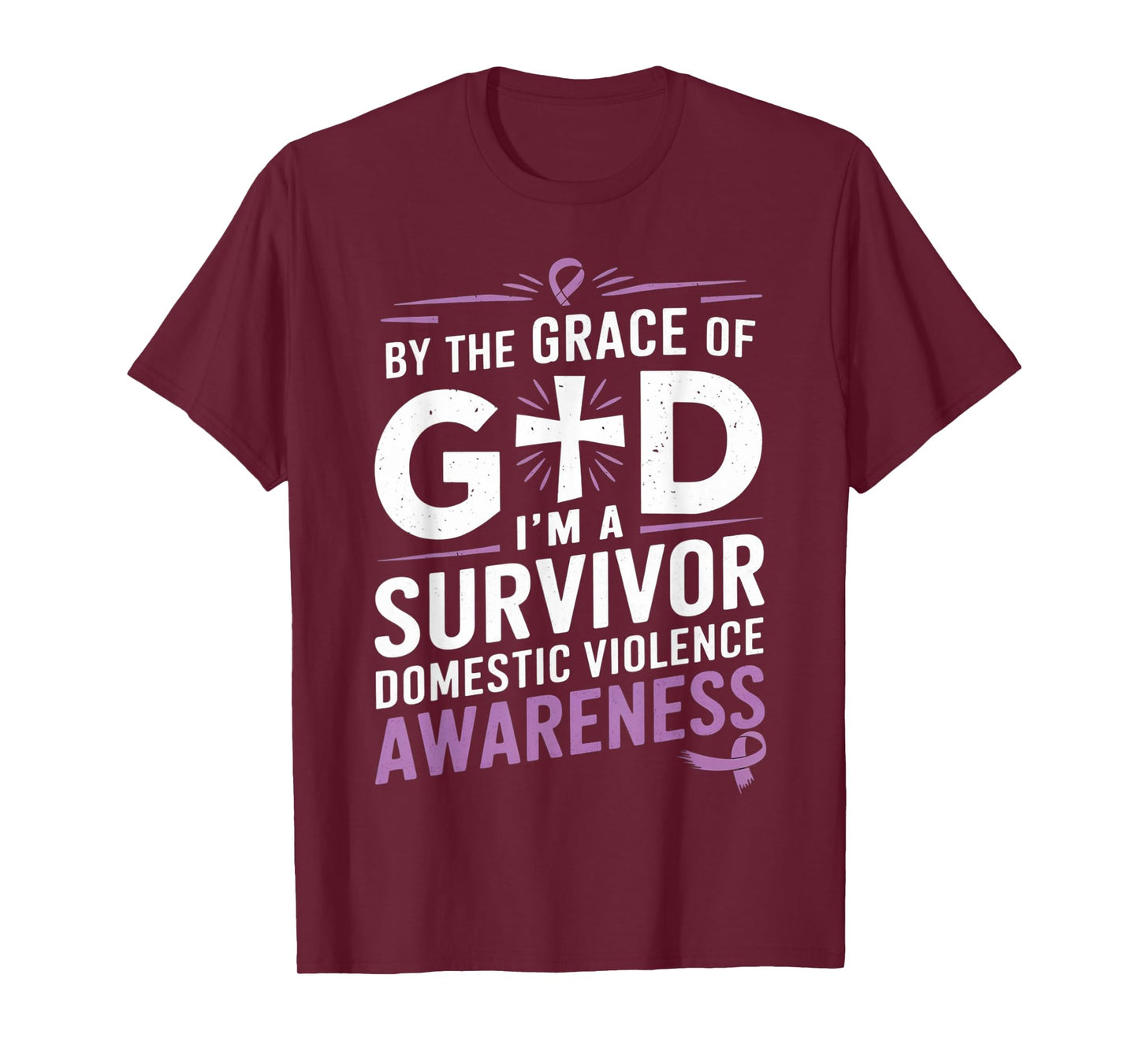 By The Grace Of God I'm A Survivor DV Awareness Month T-Shirt