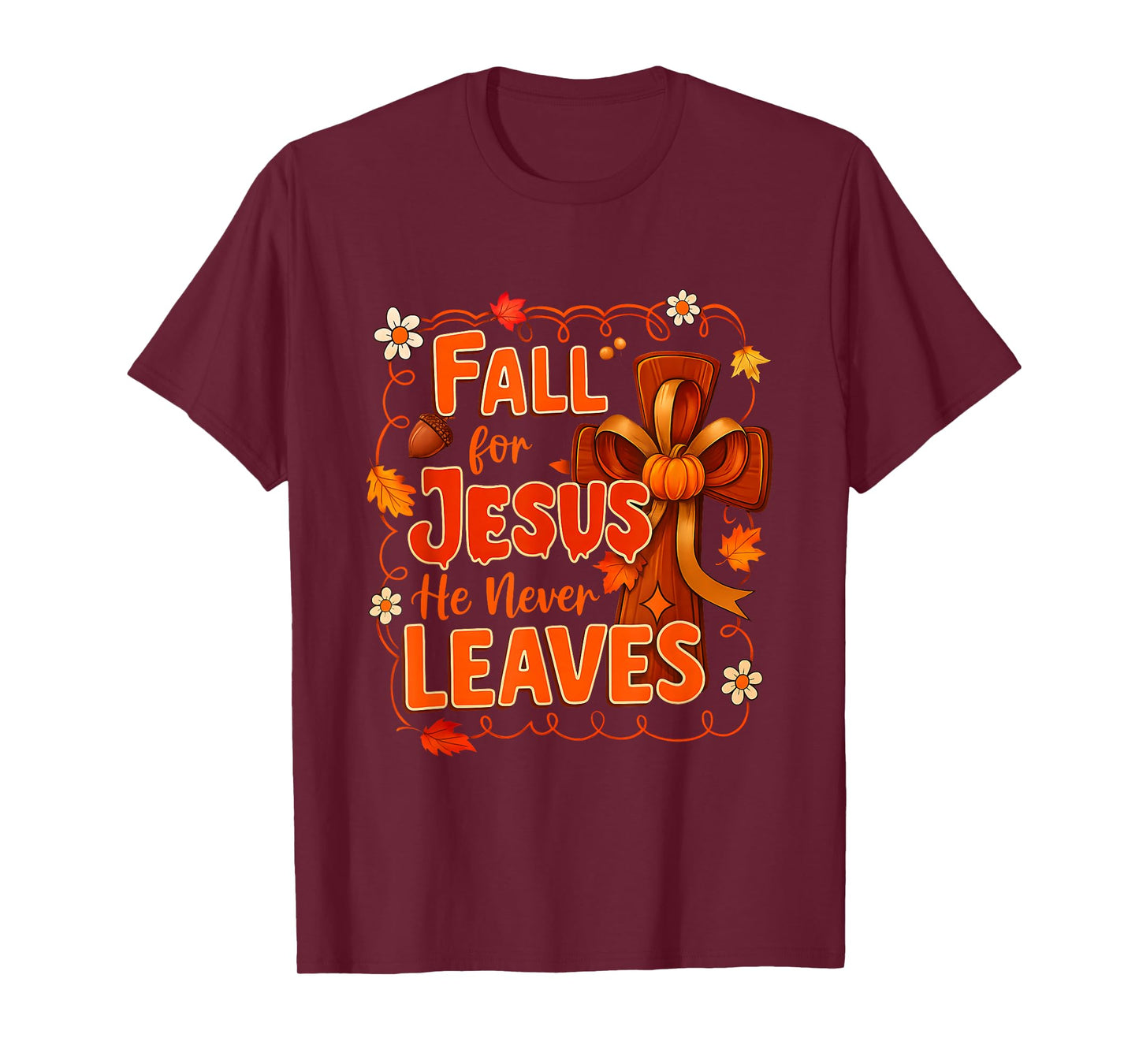 Autumn Jesus My Favourite Season Fall Christian Thanksgiving T-Shirt