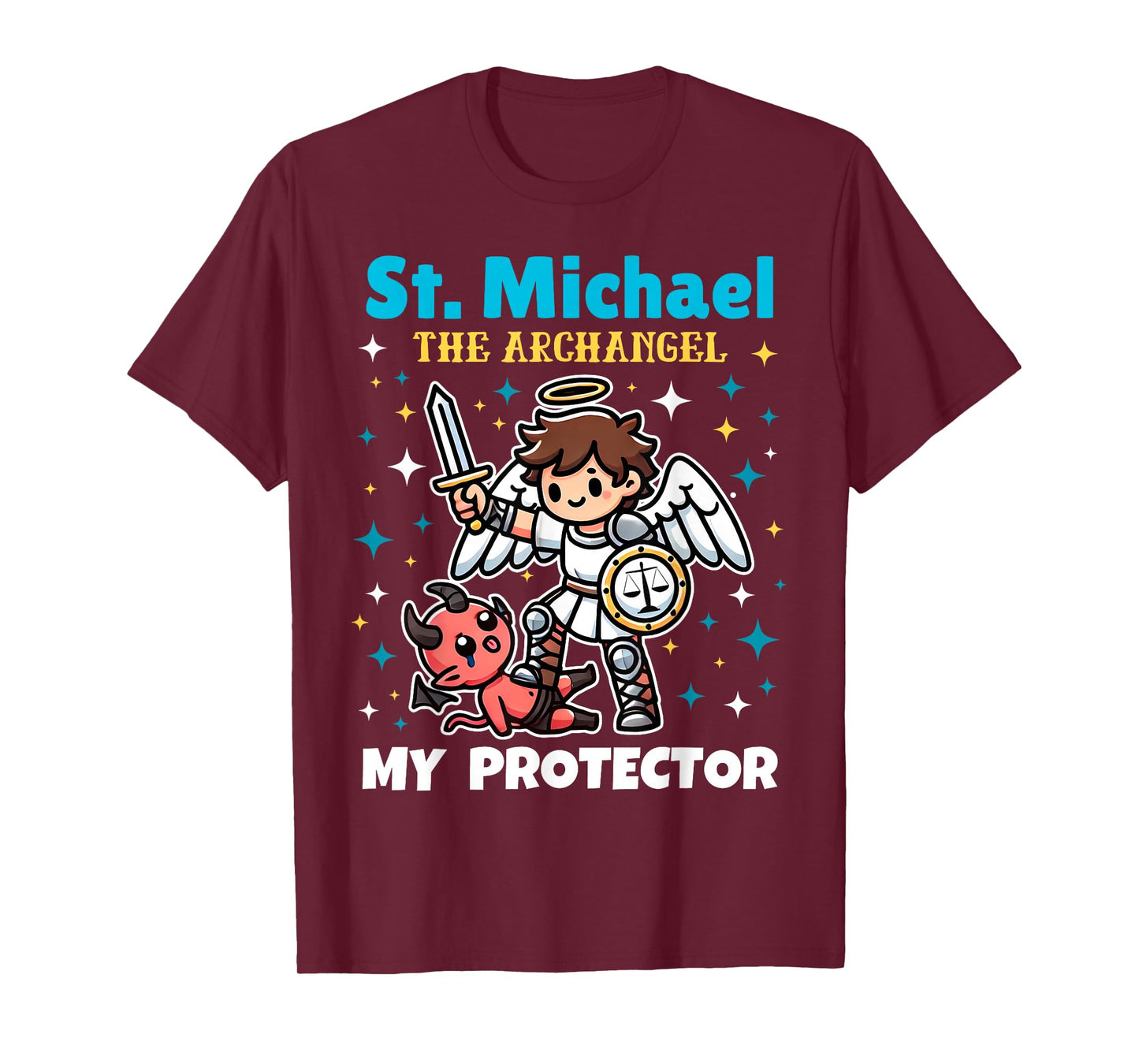 Saint Michael the Archangel Catholic Archangel Pray for kids T-Shirt