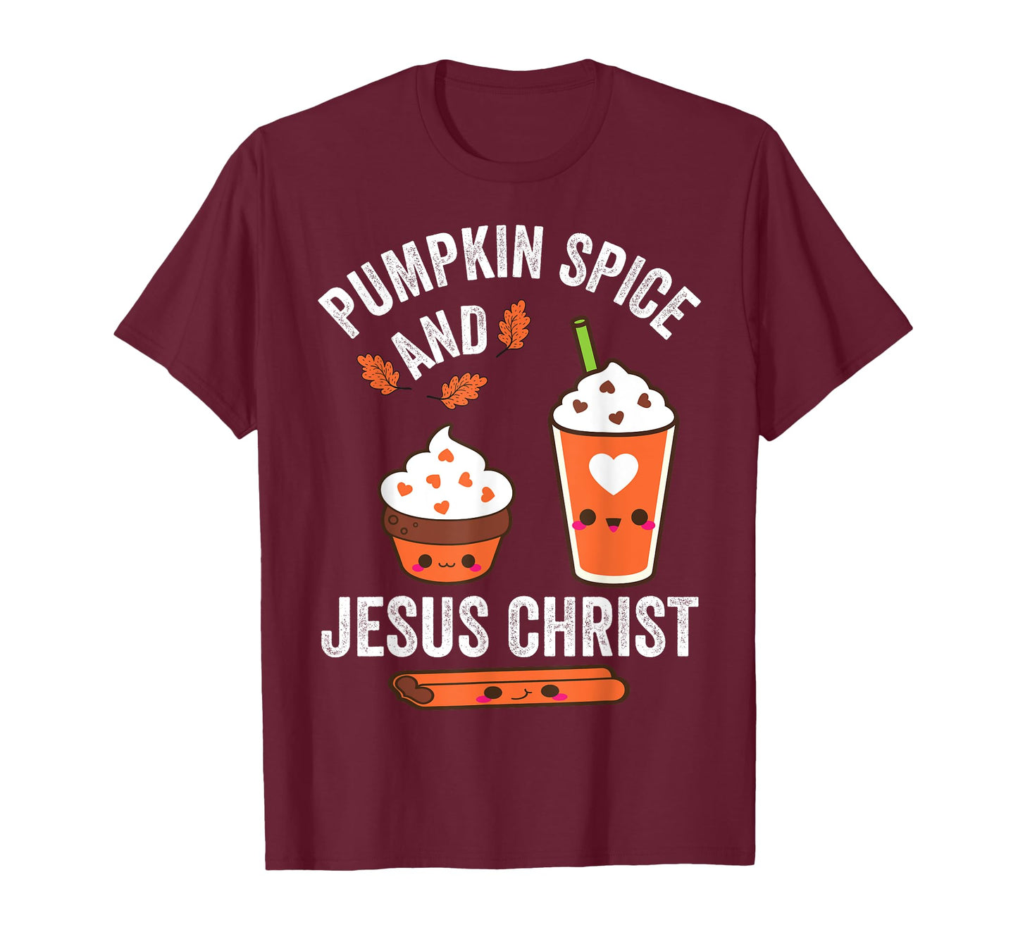 PUMPKIN SPICE AND JESUS CHRIST WOMENS FALL CHRISTIAN LOVERS T-Shirt