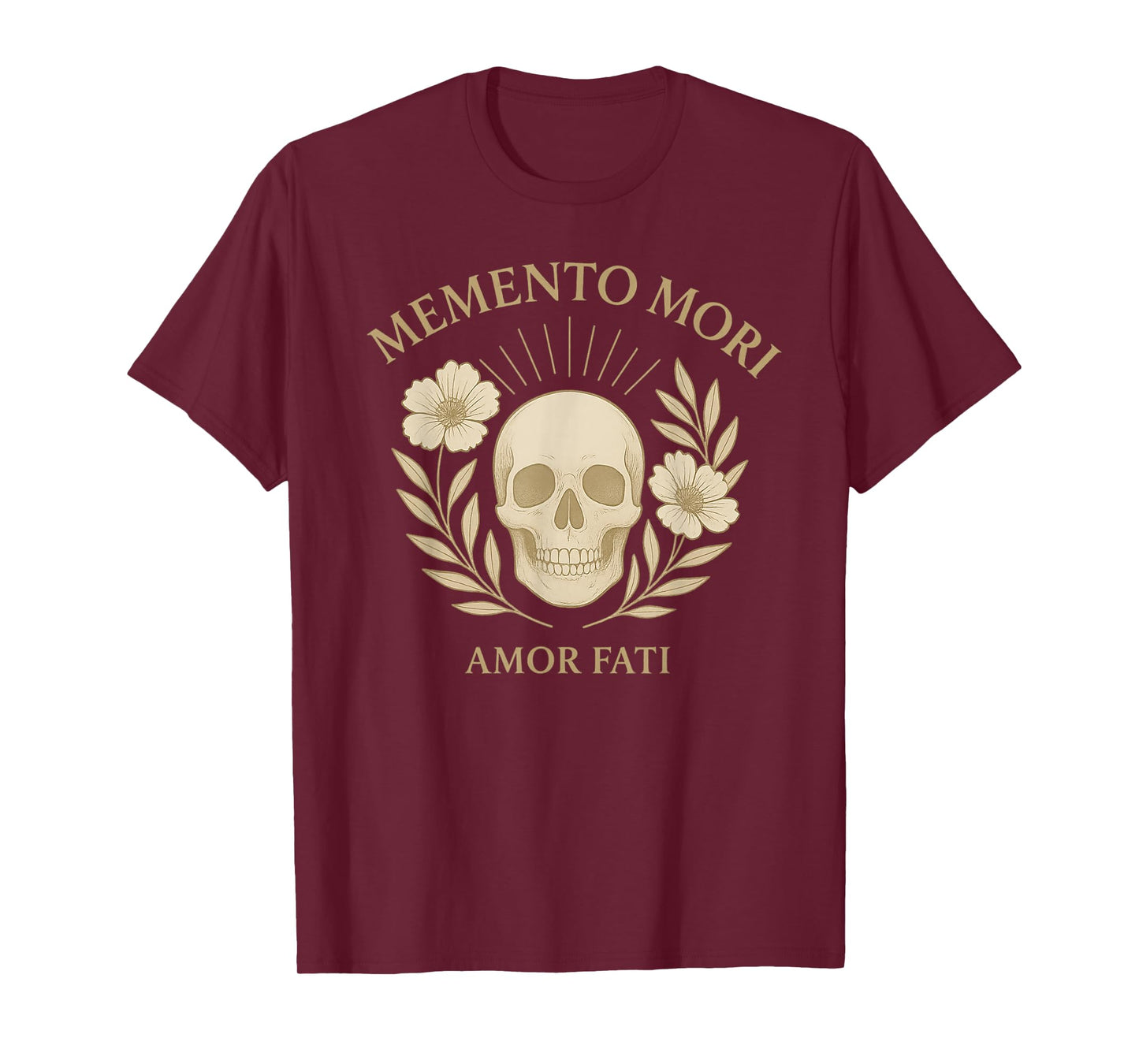 Memento Mori Amor Fati Latin Stoic Quote T-Shirt