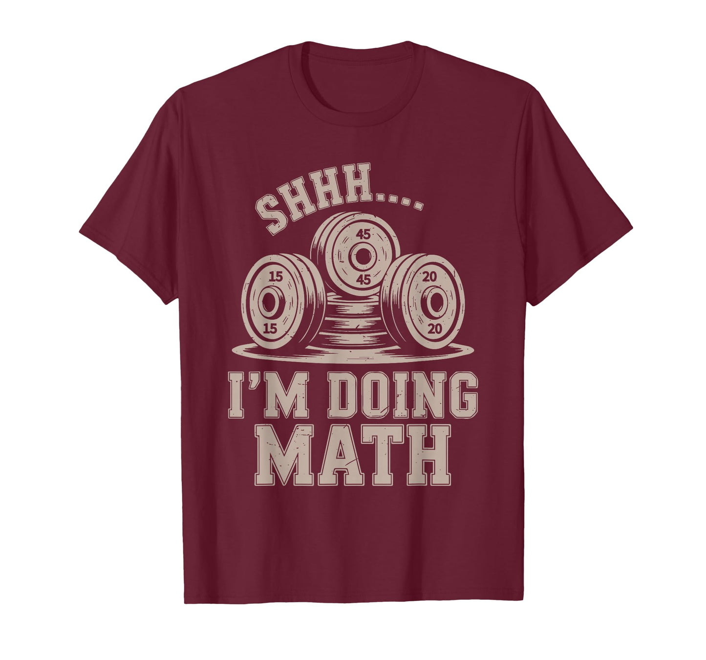 Shhh I'm Doing Math Funny Christian Gym Workout Jesus Women T-Shirt