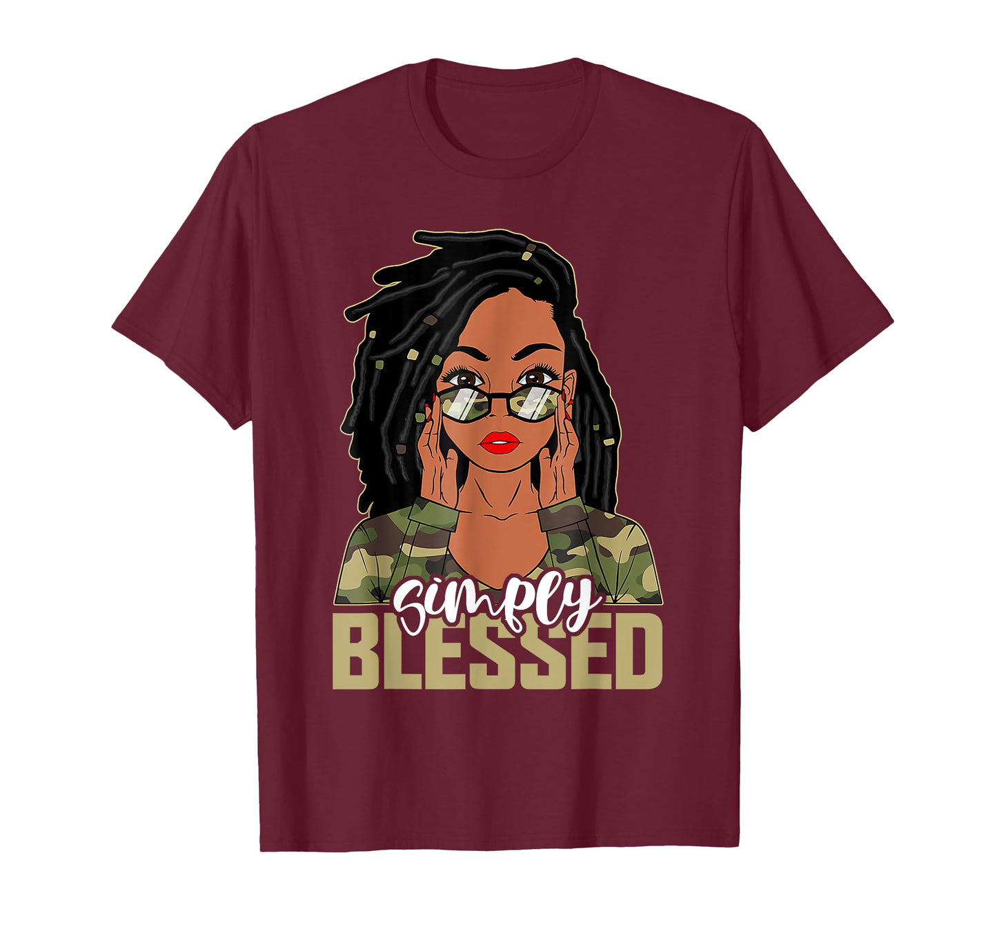 Blessed Black Woman Praying Afro African American Christian T-Shirt