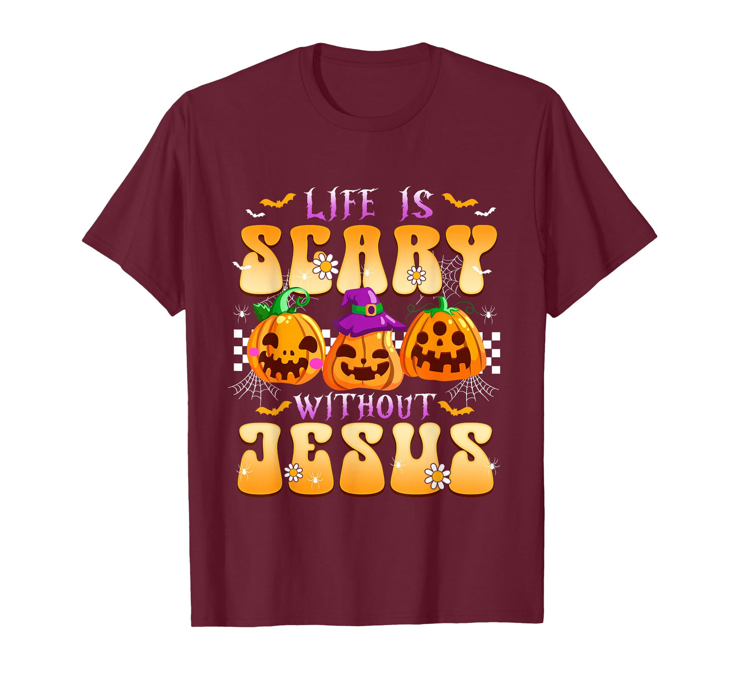 Life is Scary Without Jesus Christian Halloween T-Shirt