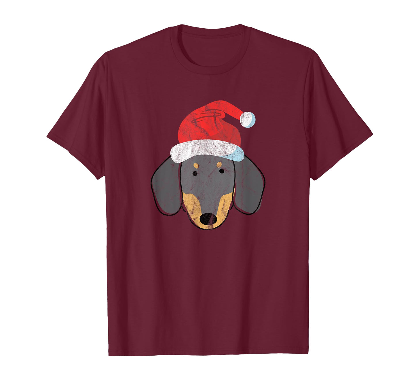 Santa Hat Dachshund PJs Christmas Xmas Wiener Weiner Dog Men Women T-Shirt