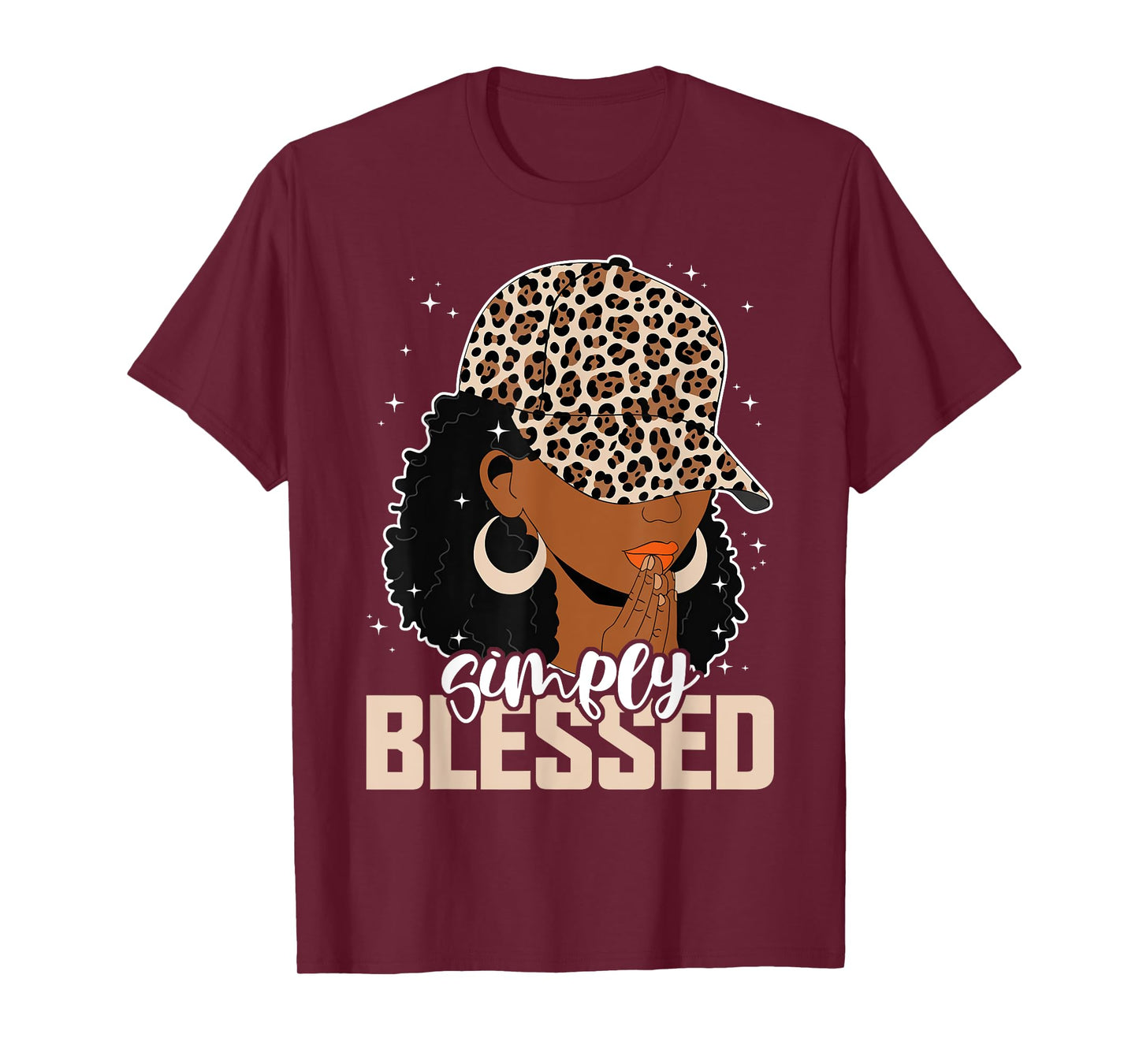 Blessed Black Woman Praying Afro African American Christian T-Shirt