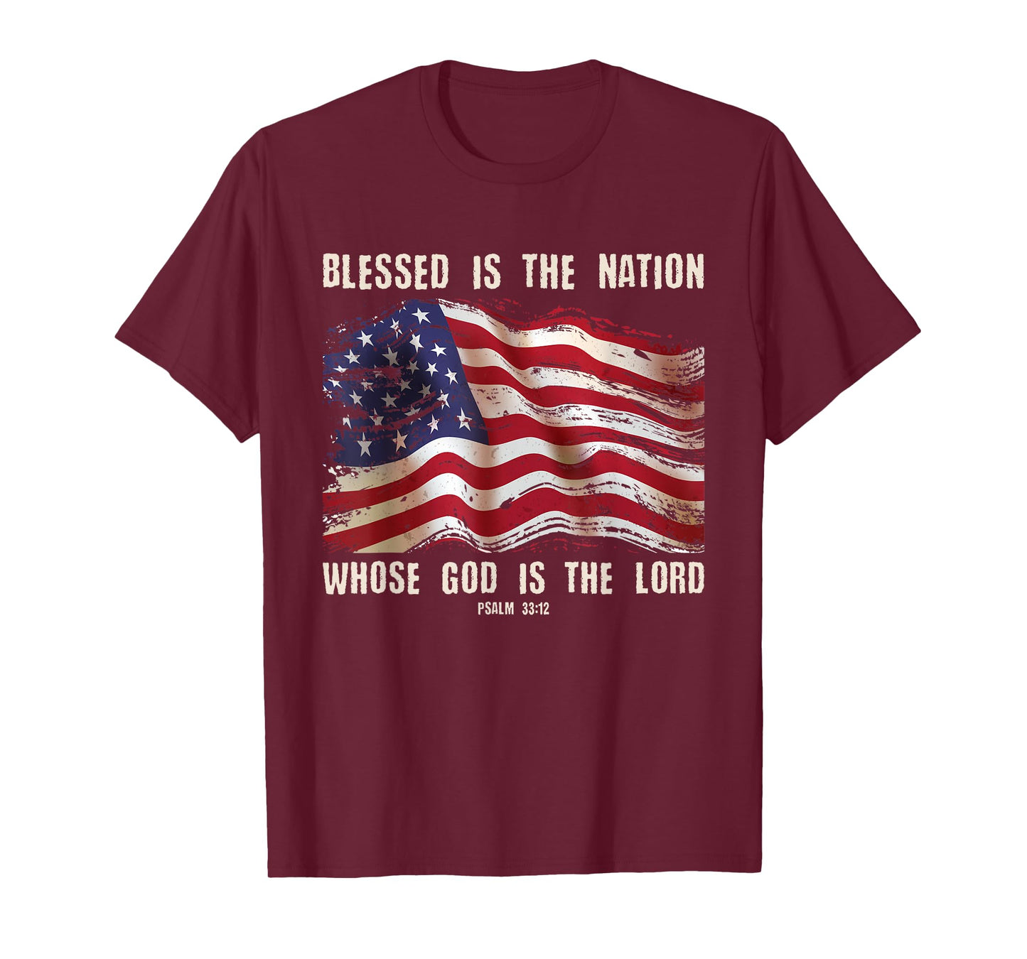 Blessed Is The Nation God Is The Lord Christians 4th Of July T-Shirt