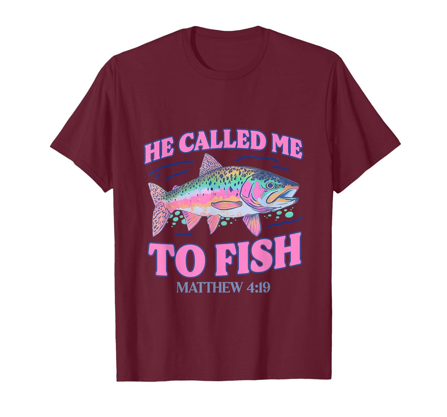 Christian Fishing Shirt Colorful Fish Gift for Anglers T-Shirt