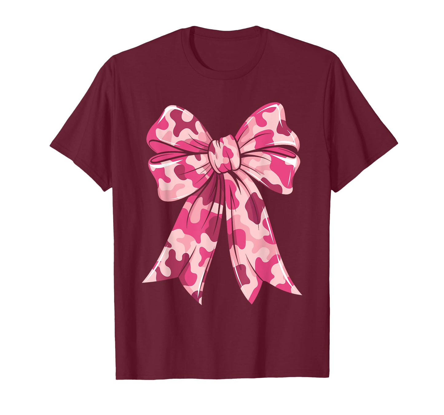 Pink Camouflage Coquette Bow Camo Cute For Woman Girls Kids T-Shirt