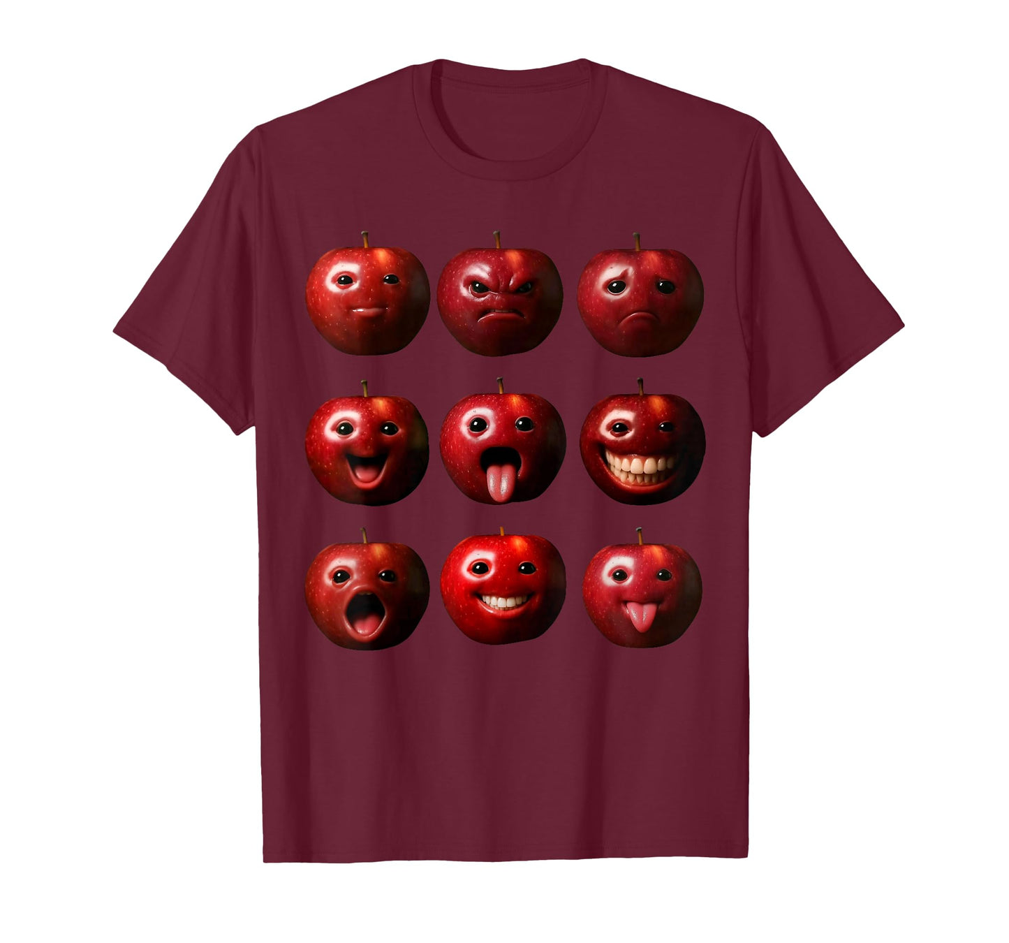 Funny Silly AI Apple gen z Meme BrainRot Humor Fruit Lovers T-Shirt