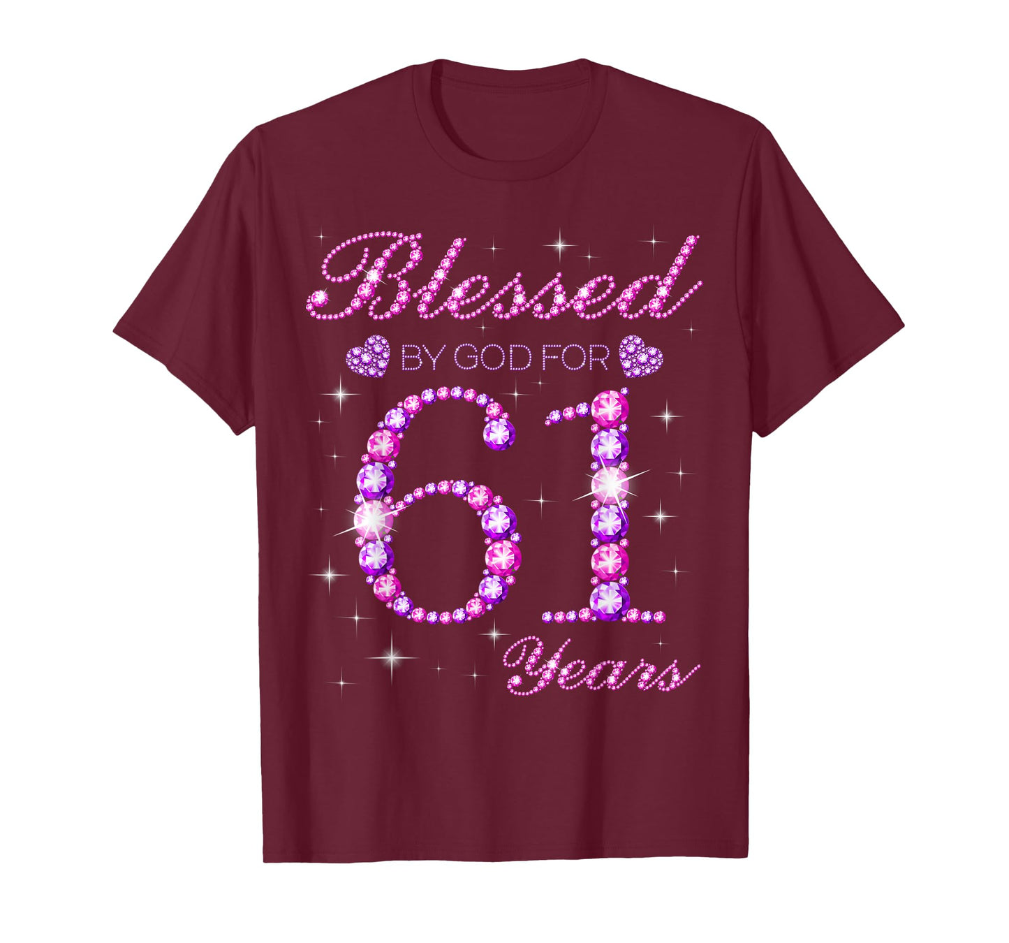 Blessed by God for 61 Years Old 61st Birthday Party T-Shirt