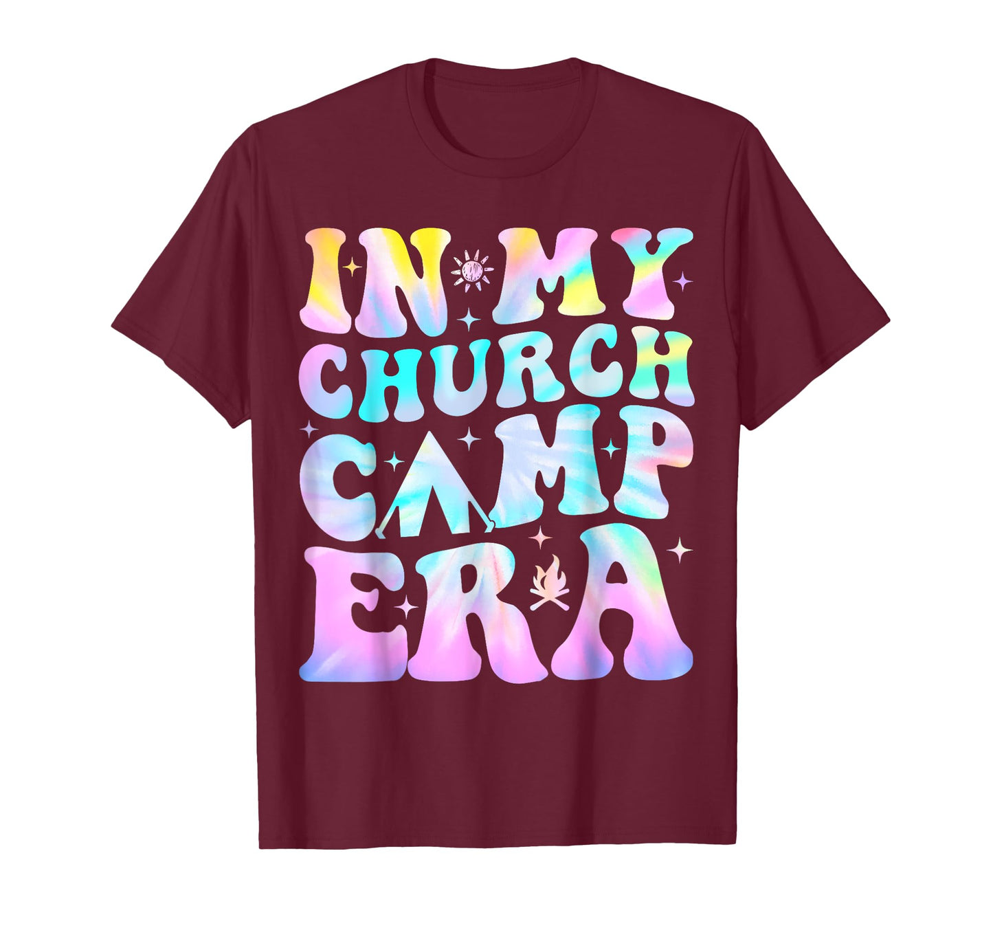 In My Church Camp Era Funny Summer Camp Camping Retro T-Shirt