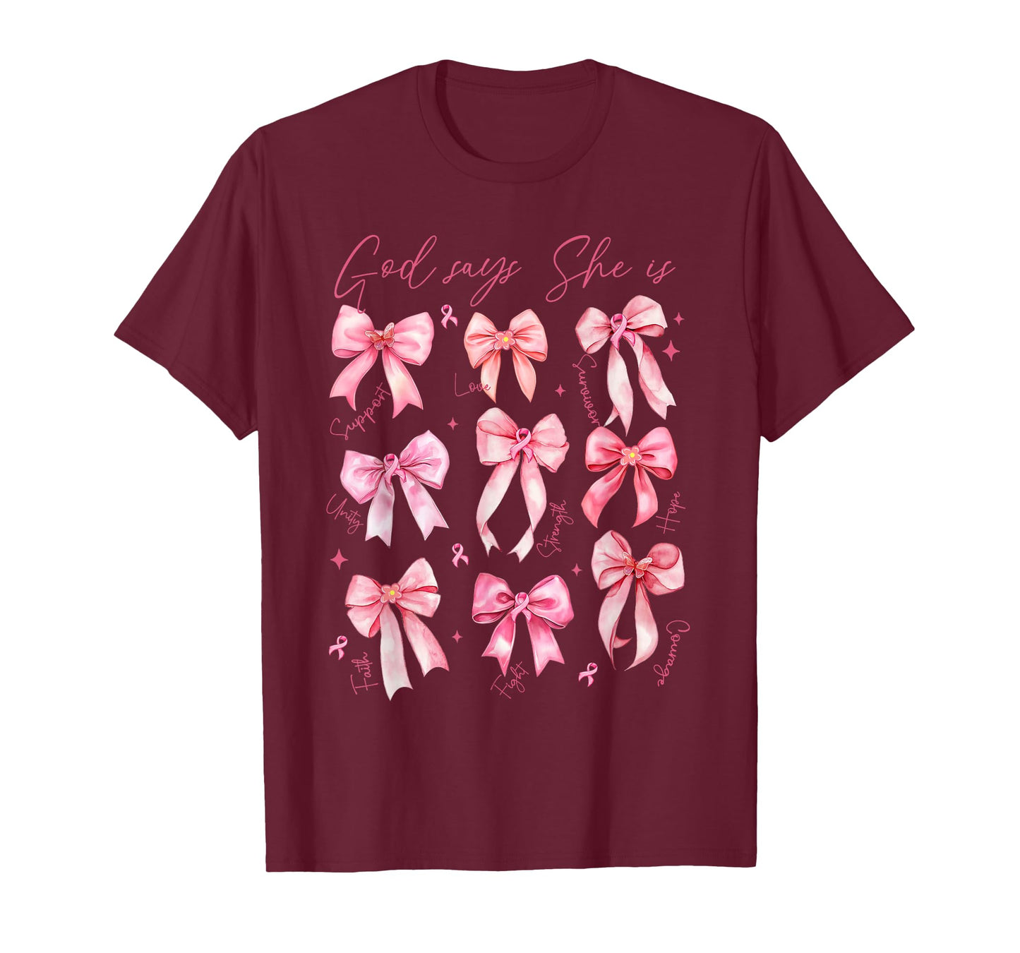God Says She is, Christian Breast Cancer, Cancer Survivor T-Shirt