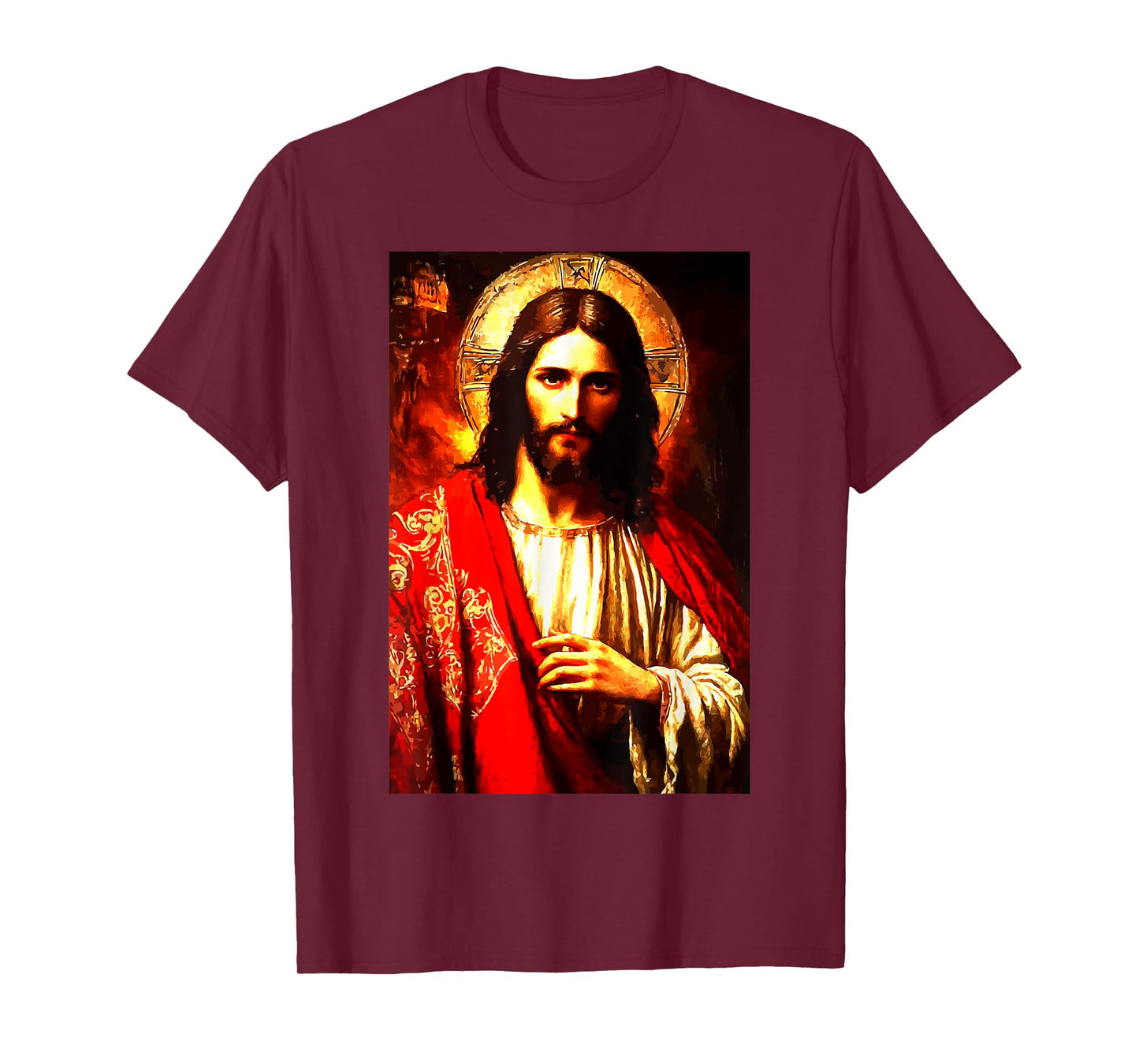 Jesus Christ Messiah Portrait Eastern Orthodox Painting T-Shirt